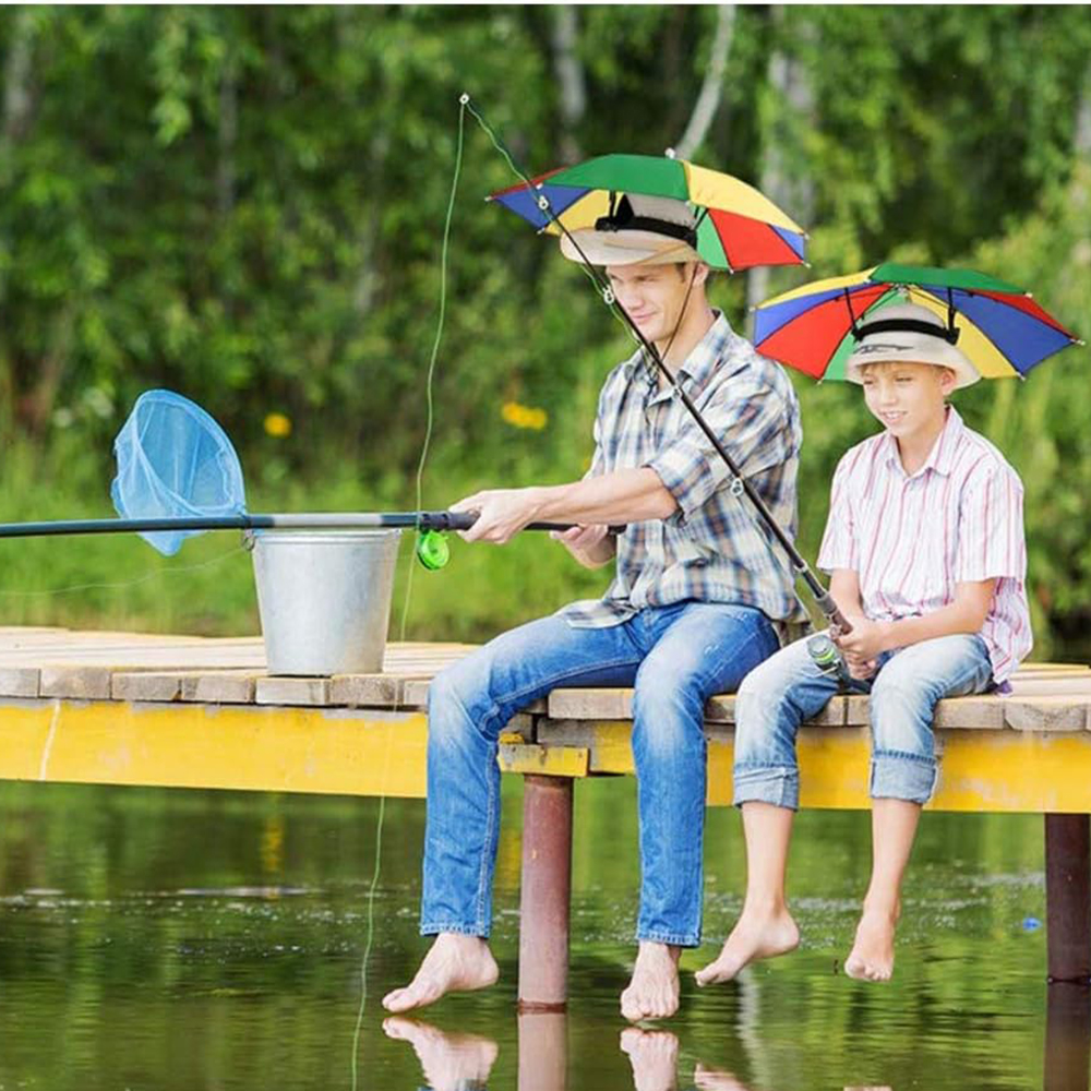 3X CZAPKA Z PARASOLKĄ CZAPKA PARASOLKA TĘCZA KAPELUSZ NA GŁOWĘ Płeć uniseks