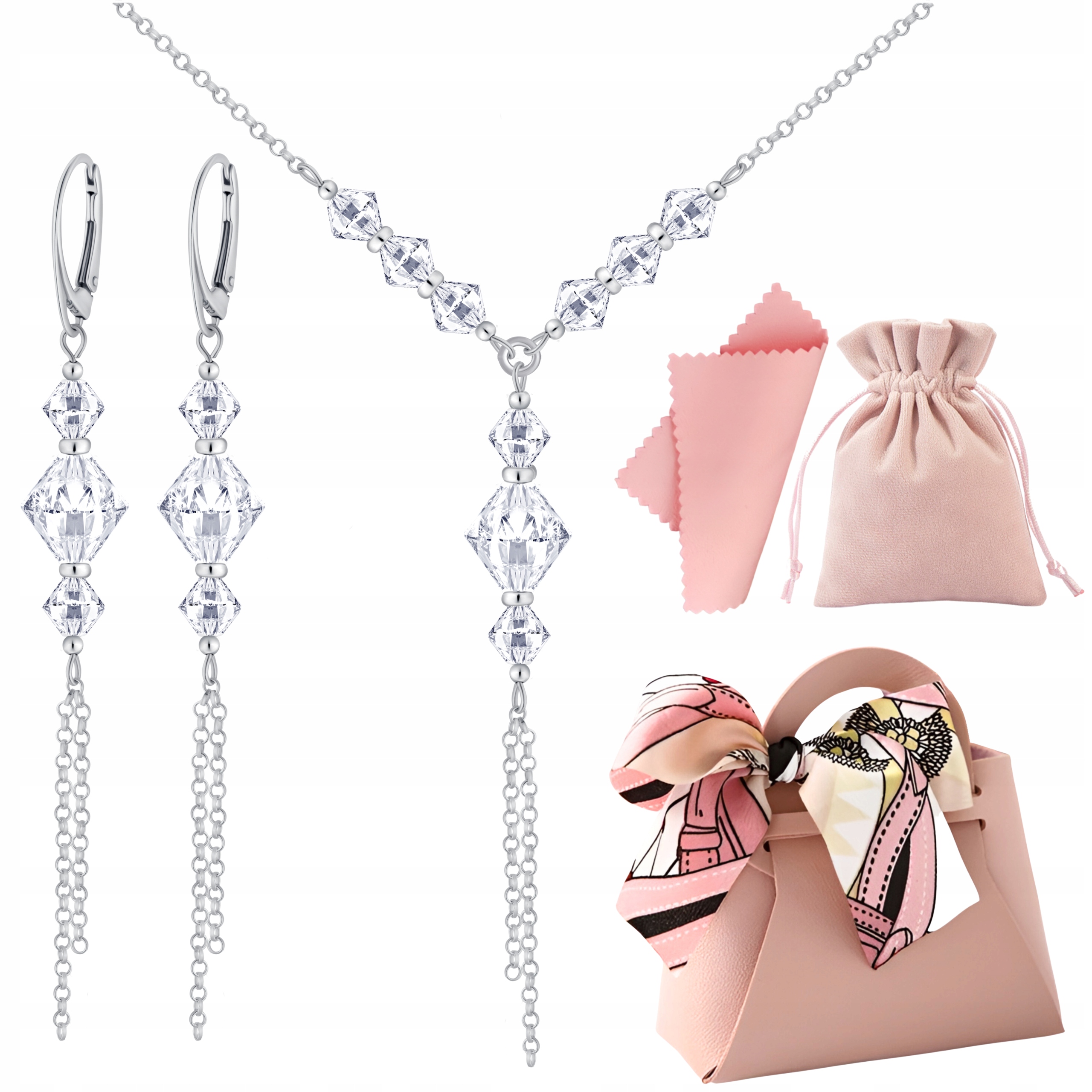 Stříbrné šperky 925, elegantní dárek, klasický střih, nastavitelná délka