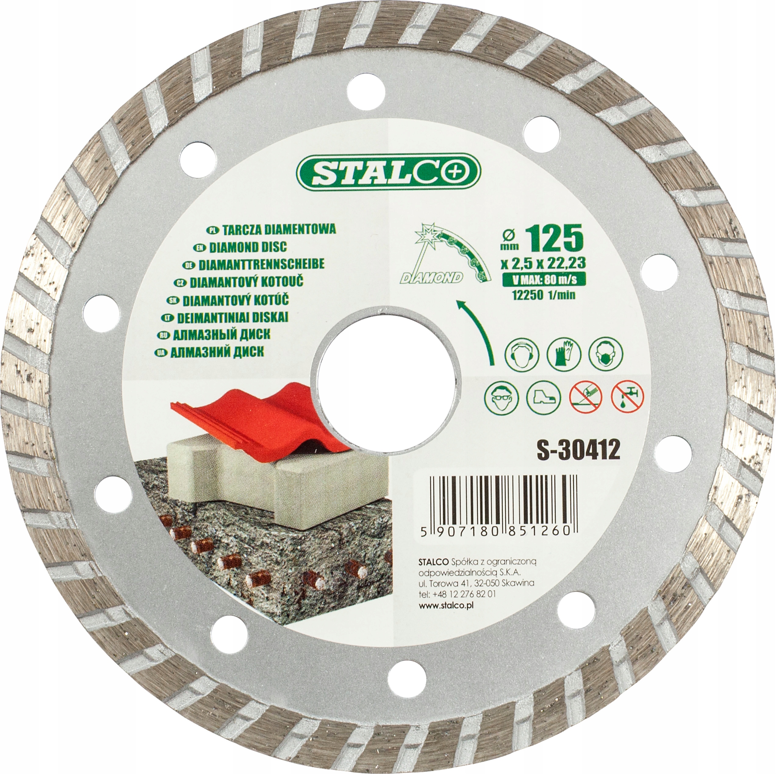 

Tarcza Diamentowa Turbo Do Cięcia Gresu 125MM Pro