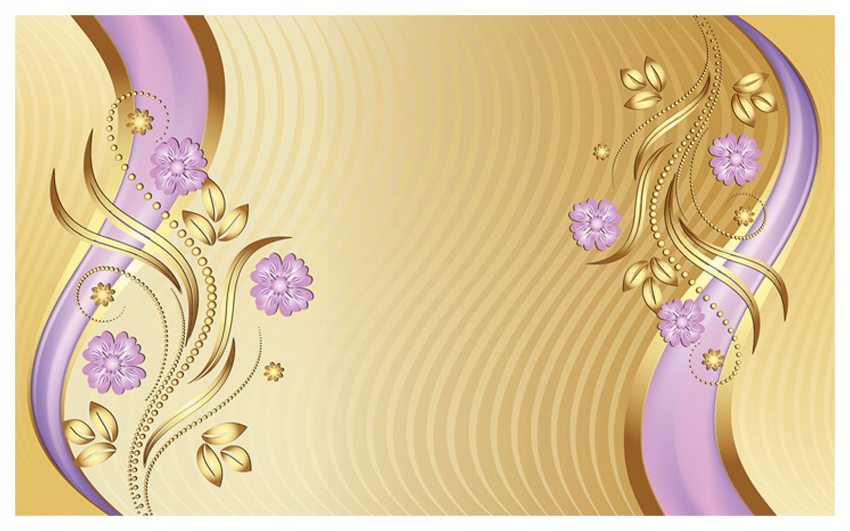 Fototapeta Fialovo-zlaté kvety vinylová abstrakcia 254x184 lepidlo