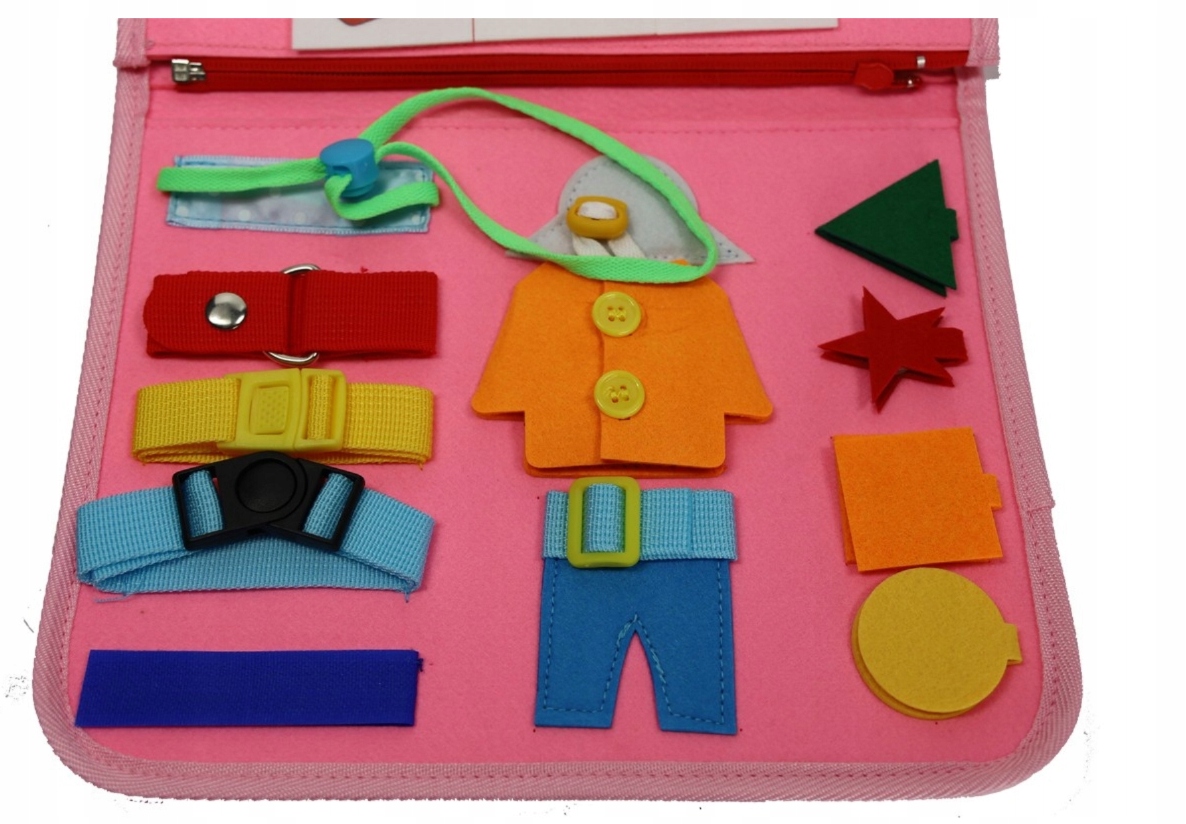 TABLICA MANIPULACYJNA SENSORYCZNA MONTESSORI ZEGAR MATERIAŁOWA NAUKA JAKOŚĆ Marka Pozostałe