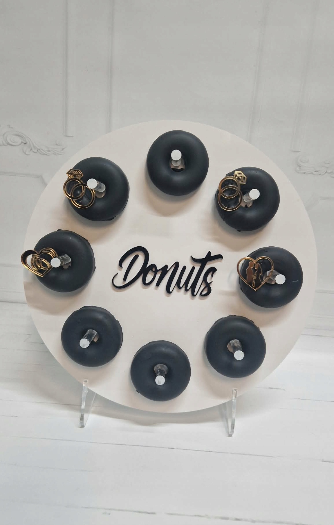 Levně Stojan na koblihy donuty svatba svatební hostina baby shower Sladký výstavní stůl