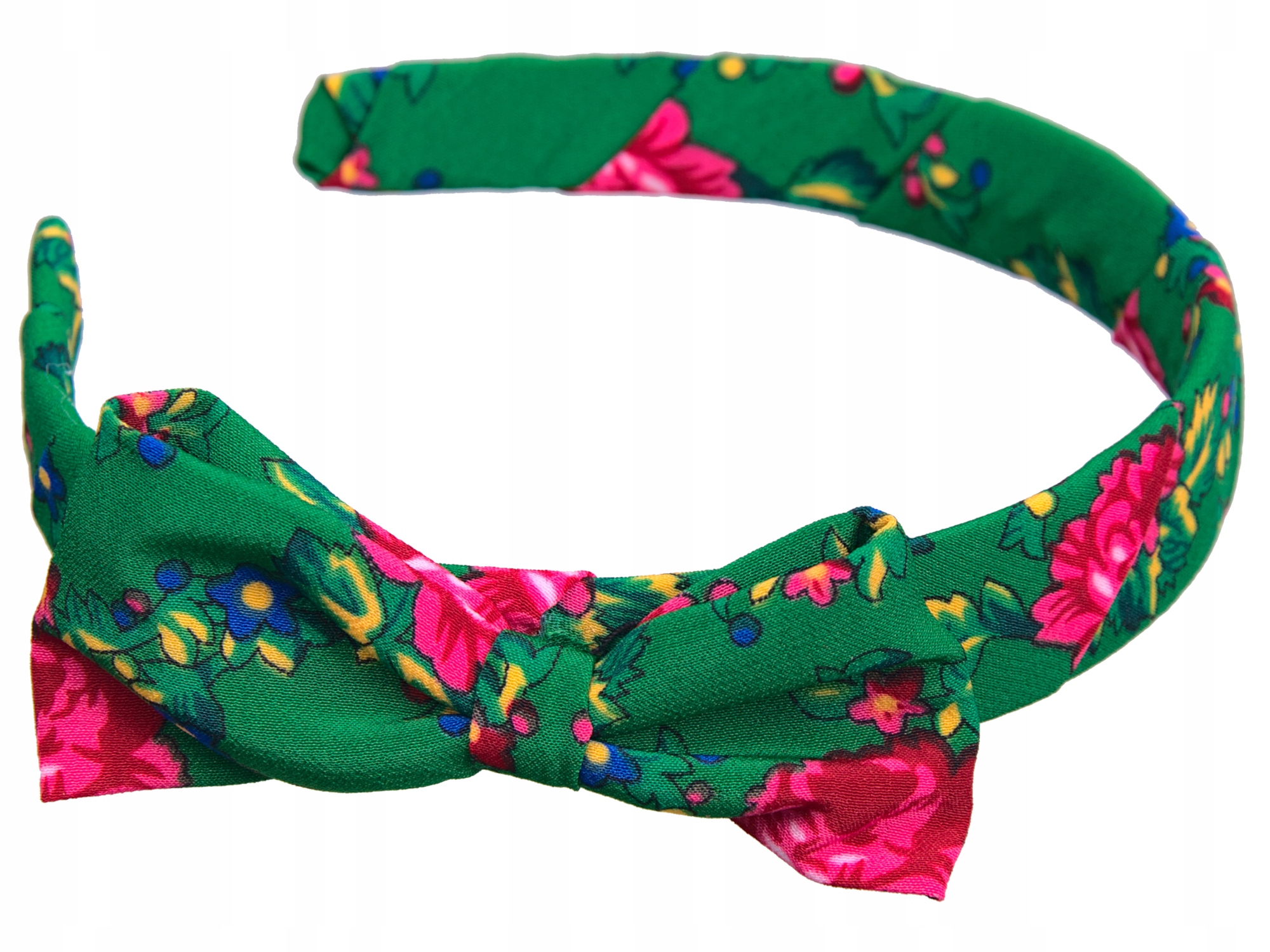 

Opaska do włosów Kokarda góralska folk zielona