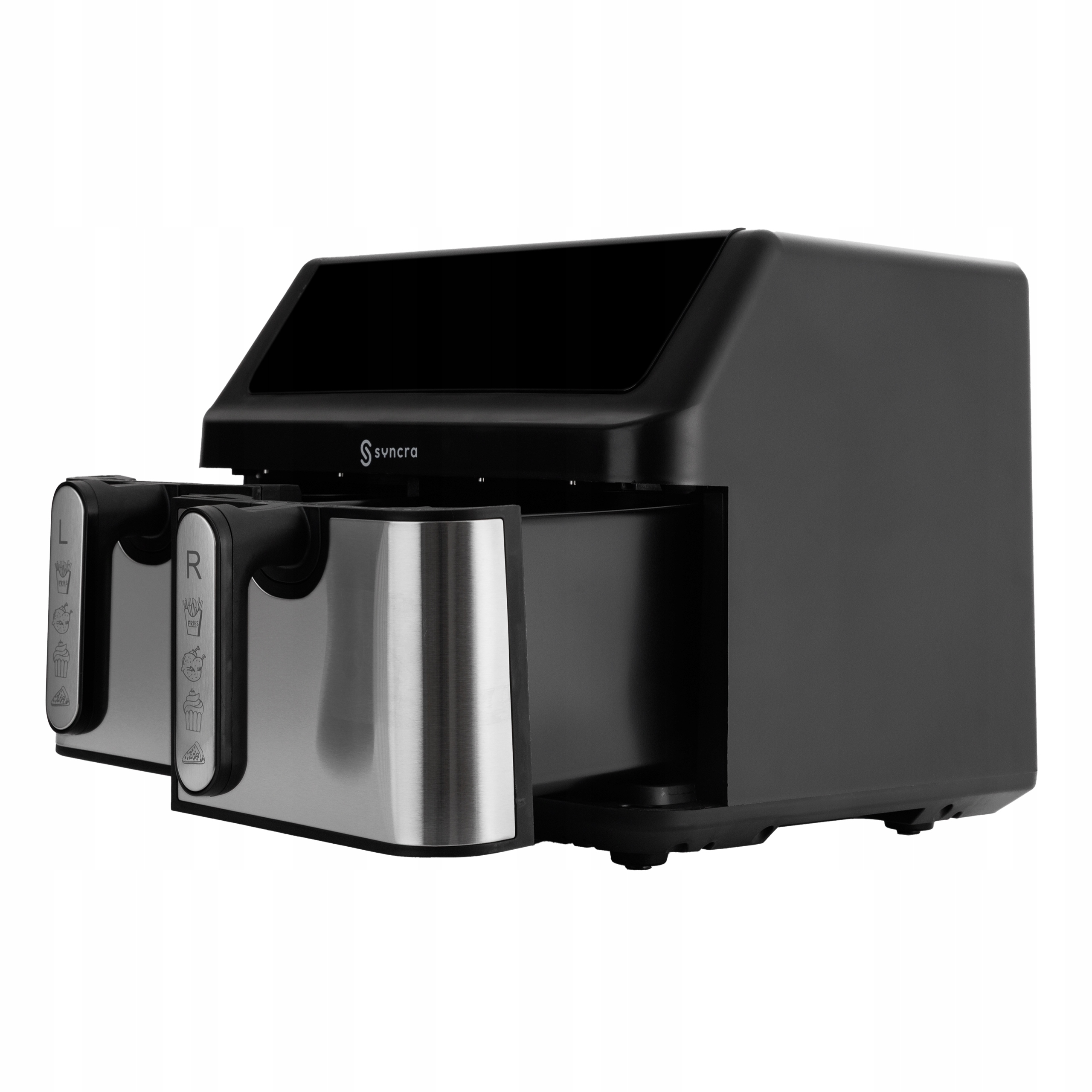 Teplovzdušná Fritéza Dvojkomorová Air Fryer 8 Led Programov 10L 2000W