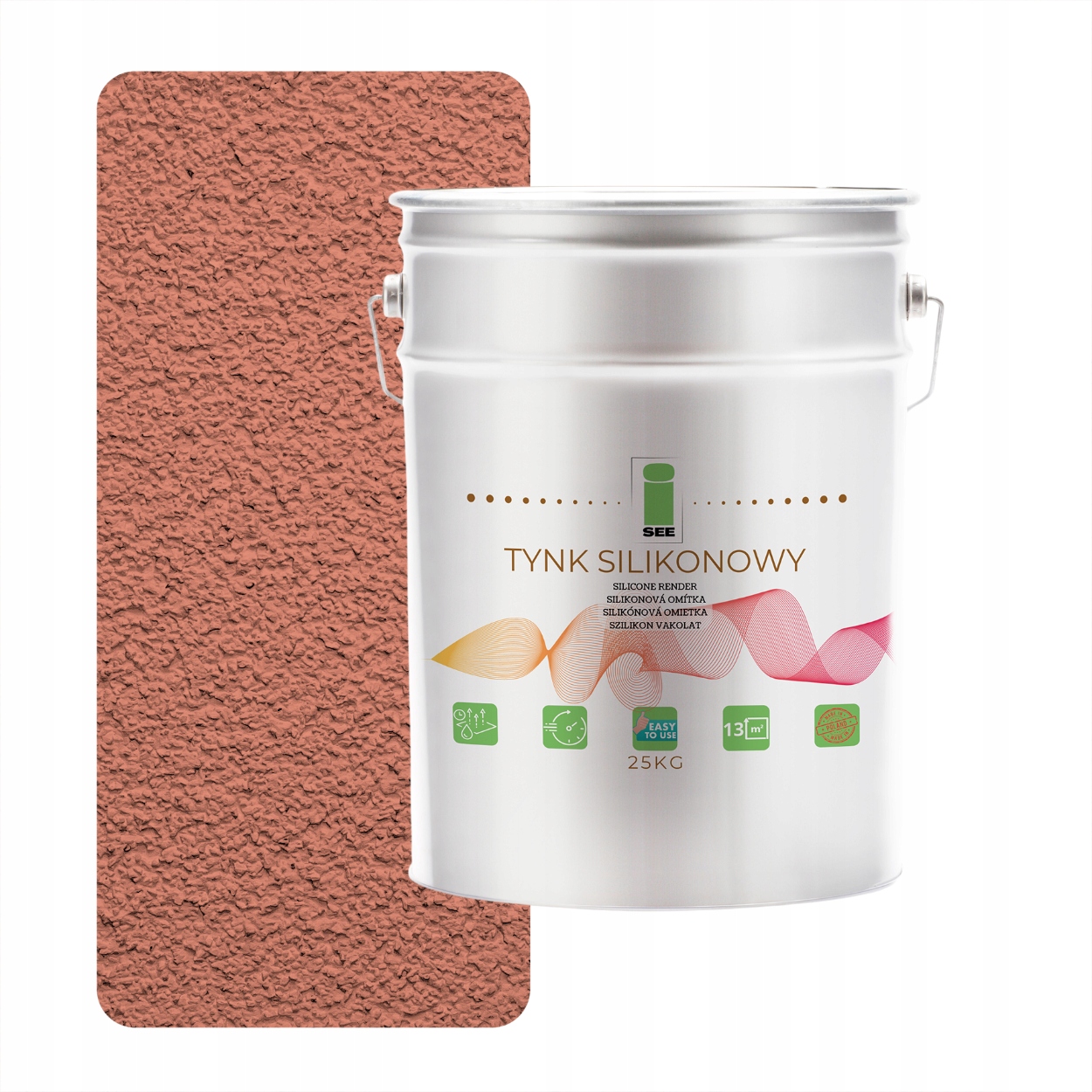 Silikónová Fasádna Omietka Lososová Tmavá 1.5 MM Paropriepustná 25 Kg