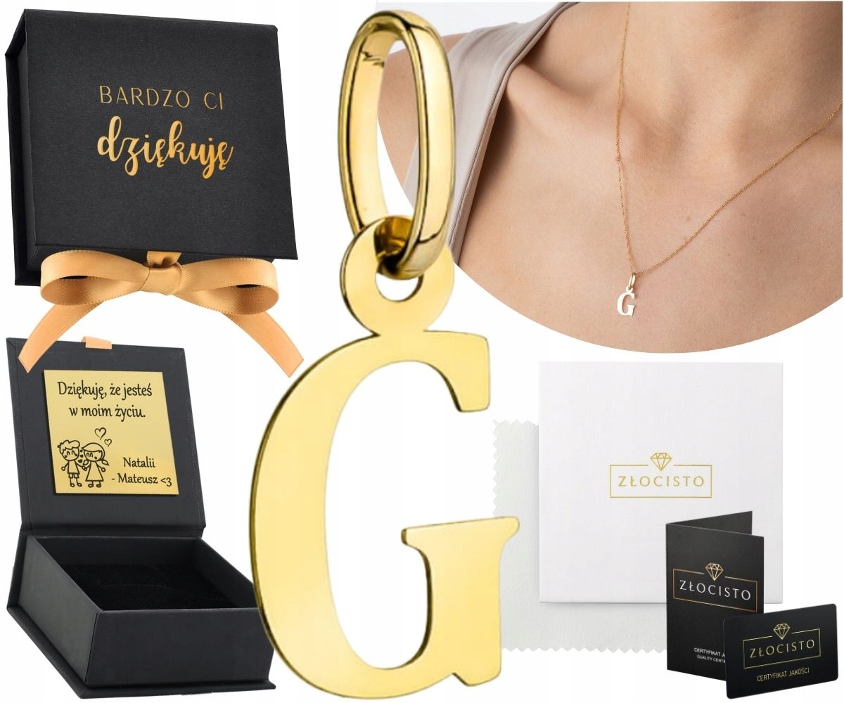 Písmeno G ze zlata 585 Bižuteria