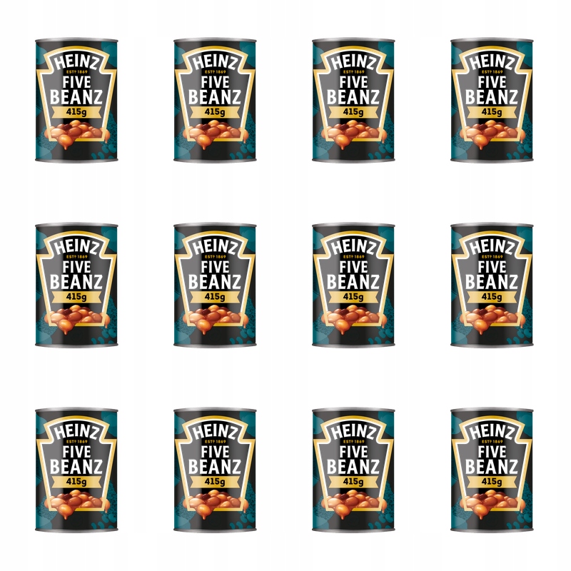 Heinz Five Beanz – 5 druhů fazolí v rajčatové omáčce 415 g X12