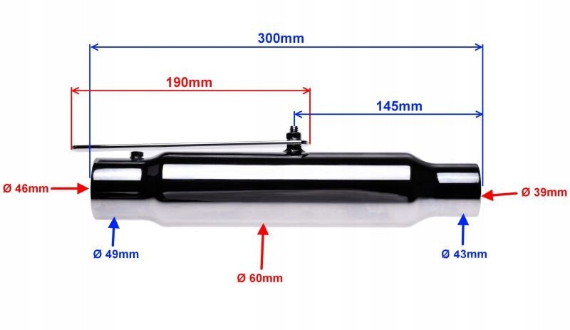 TŁUMIK TUNING CHOPPER 30 cm GŁOŚNY BASOWY PRZELOT CUSTOM HONDA Producent Motrix