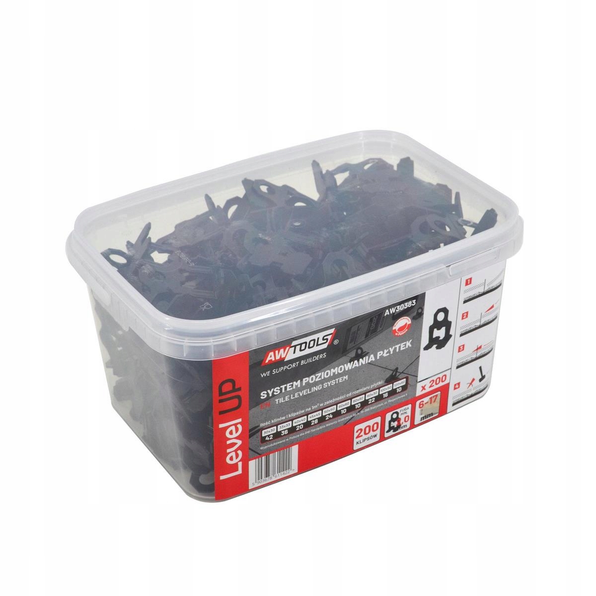 AWTOOLS SYSTEM POZIOMOWANIA PŁYTEK LEVEL UP 1,5mm6-17mm