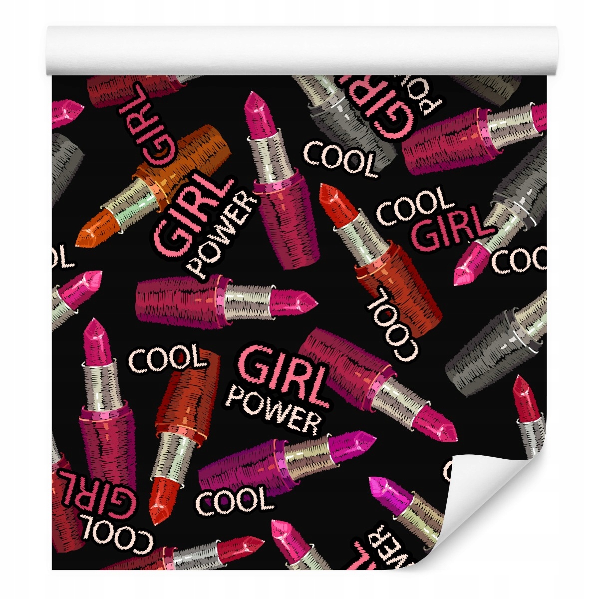 Tapeta pro dívku Rtěnka Nápisy Girl Power