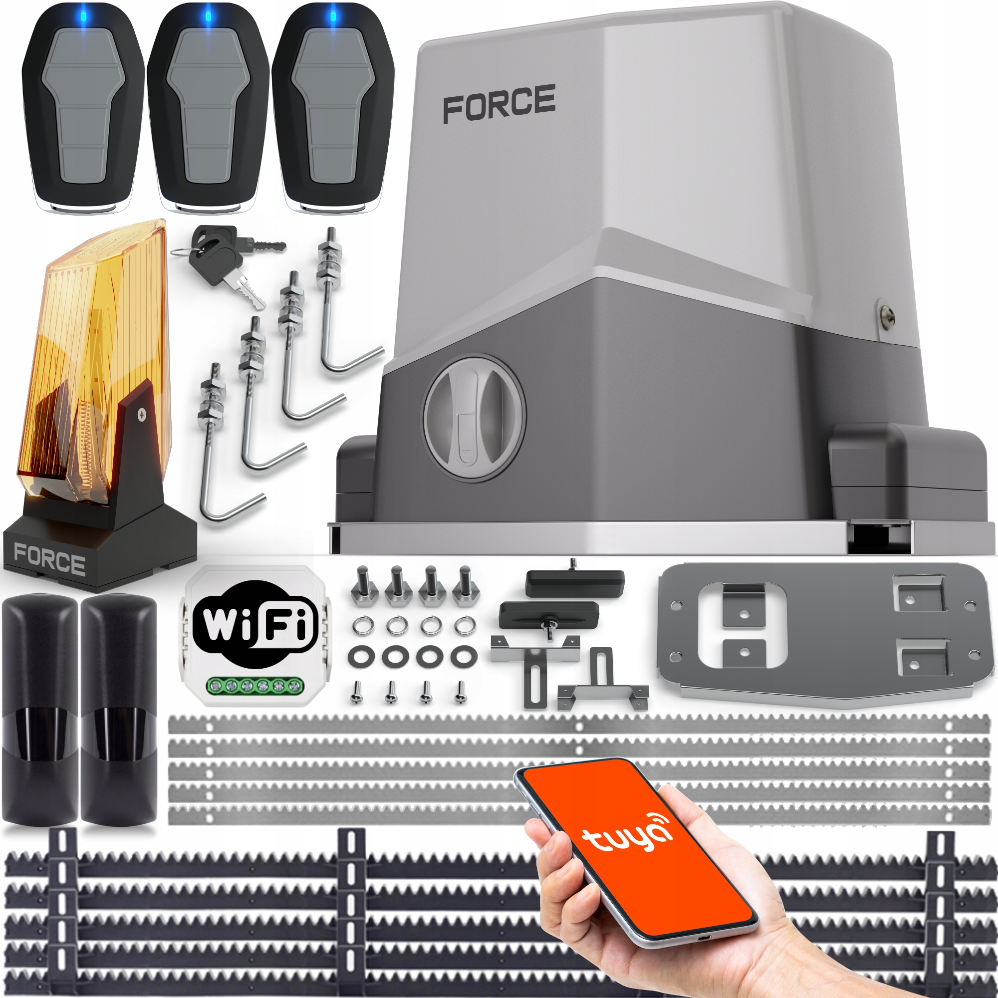 Force Tytan SL600 Pohon Pro Posuvné Brány do 600 kg, Led Lampa, WiFi