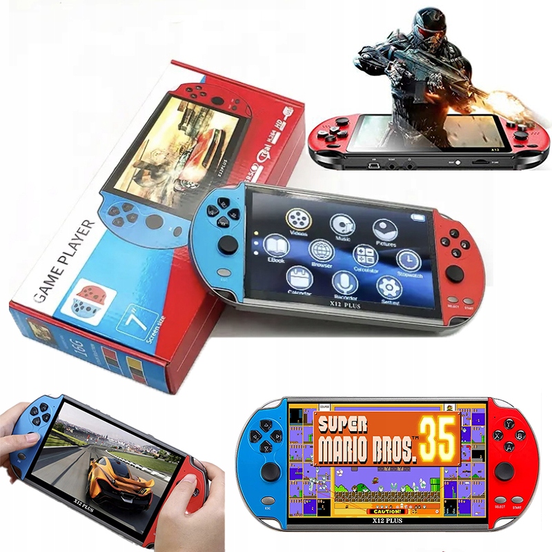 Gra Przenośna Konsola Dla Dzieci Gierka Elektroniczna Retro Gry Mari 7 Cali