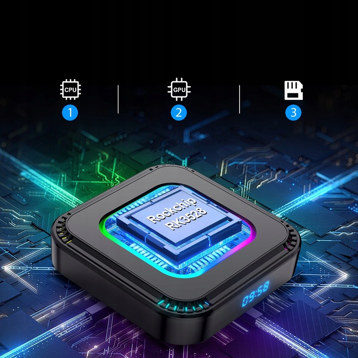 SMART BOX TV 8K 4K ANDROID 13 WIFI 6 BLUETOOTH 5.0 PRZYSTAWKA TV 2024 3 dni Formaty obrazu DivX SVCD VCD