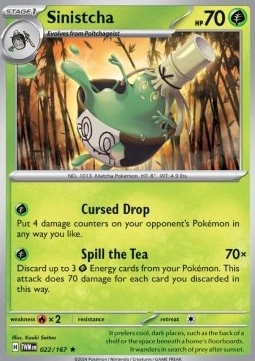 Holo Pokemon Tcg Trawiasty Sinistcha (twm 022)