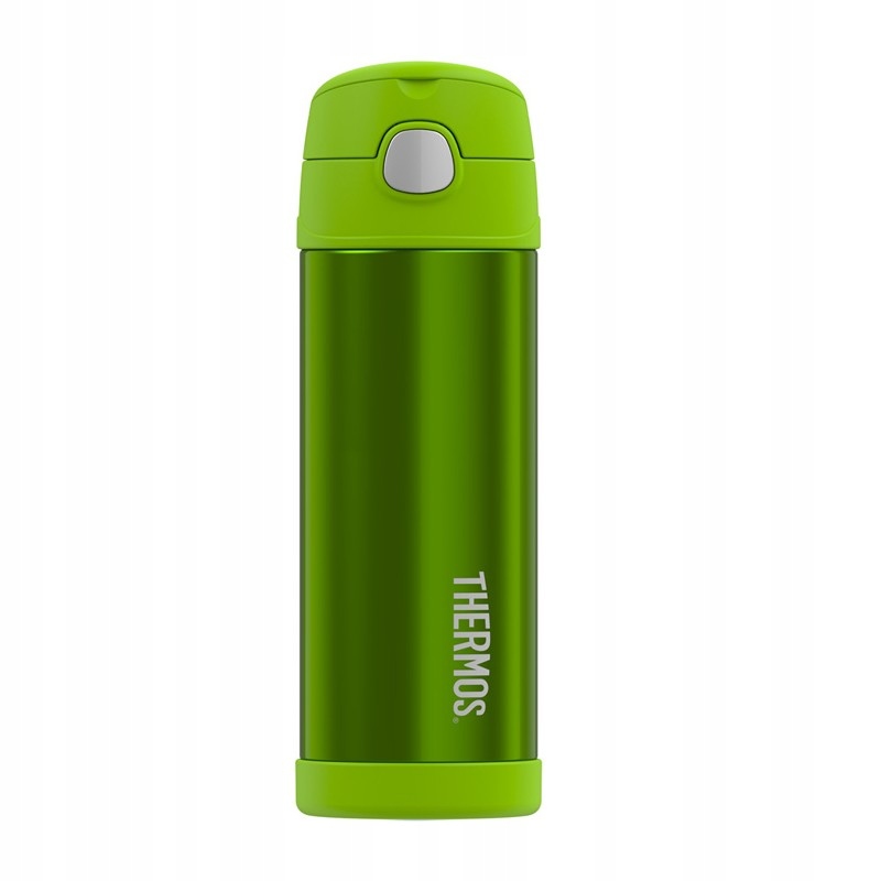 Thermos, Termos dziecięcy ze słomką limonkowy, 470 ml