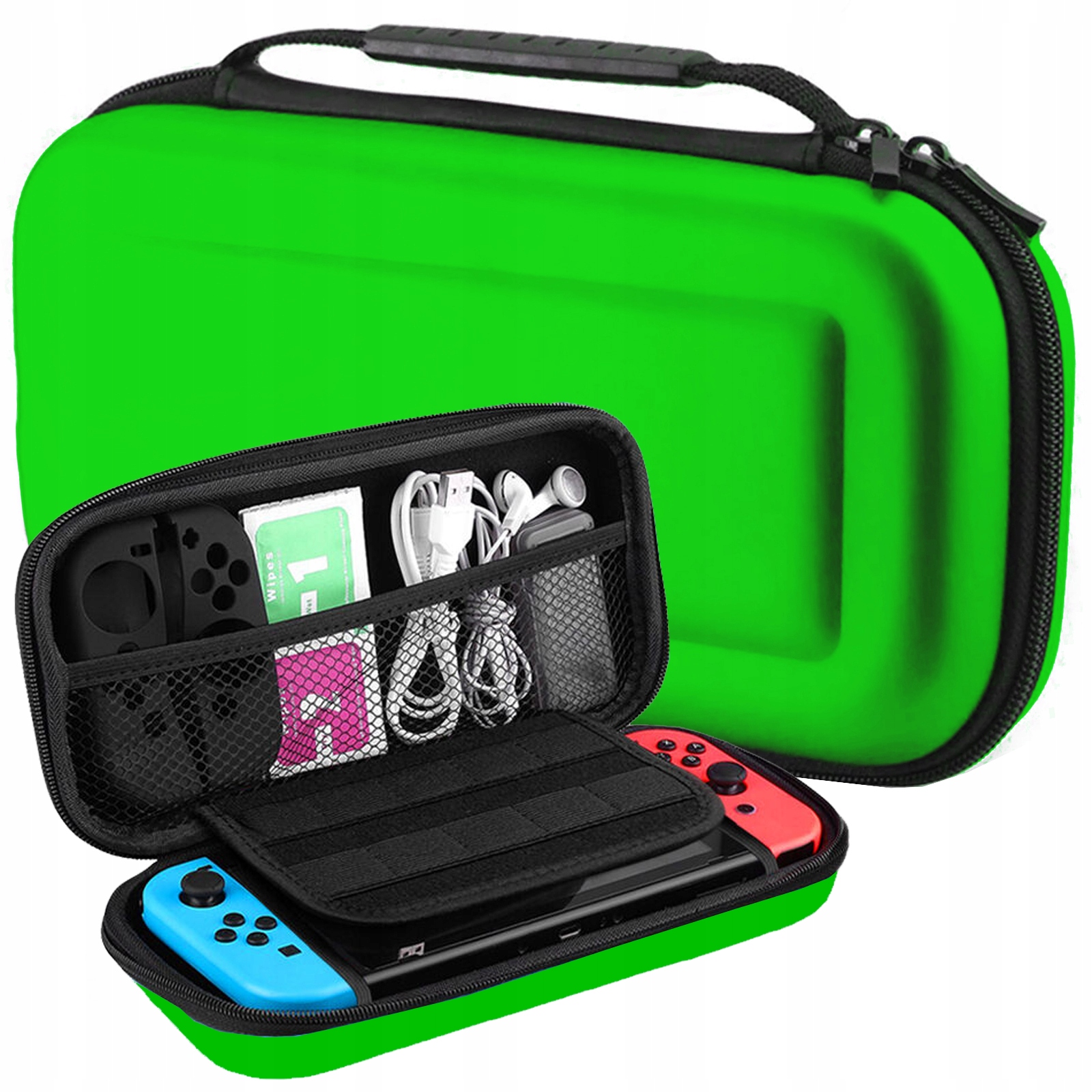 Etui Case Pokrowiec Wzmocniony Do Nintendo Switch V1 V2 Zielony