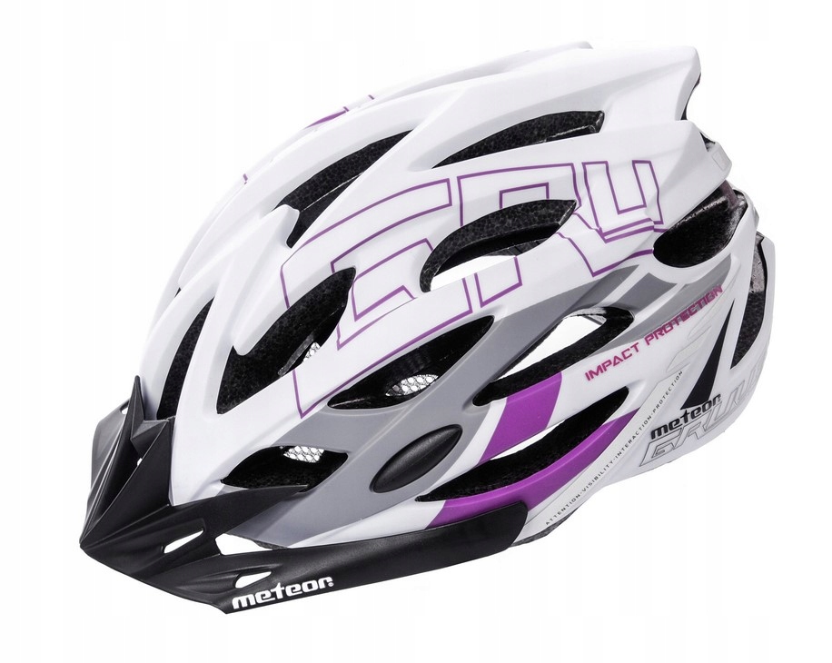 Kask rowerowy meteor regulowany r.M Gruver regulacja 55-58cm daszek