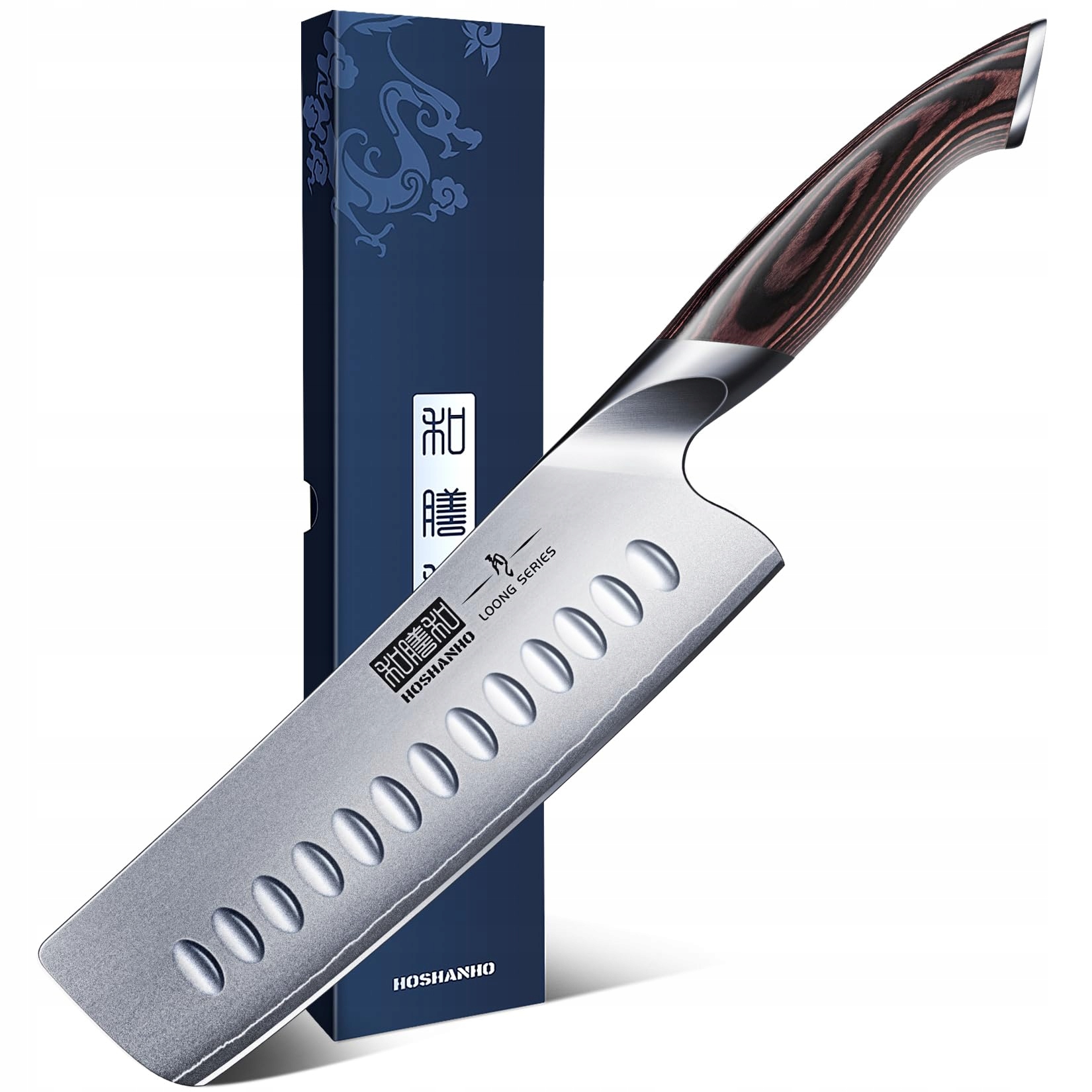 HOSHANHO Nóż Kuchenny Nakiri 18 cm Stal Węglowa Do Mięsa i Warzyw — miniatura 2