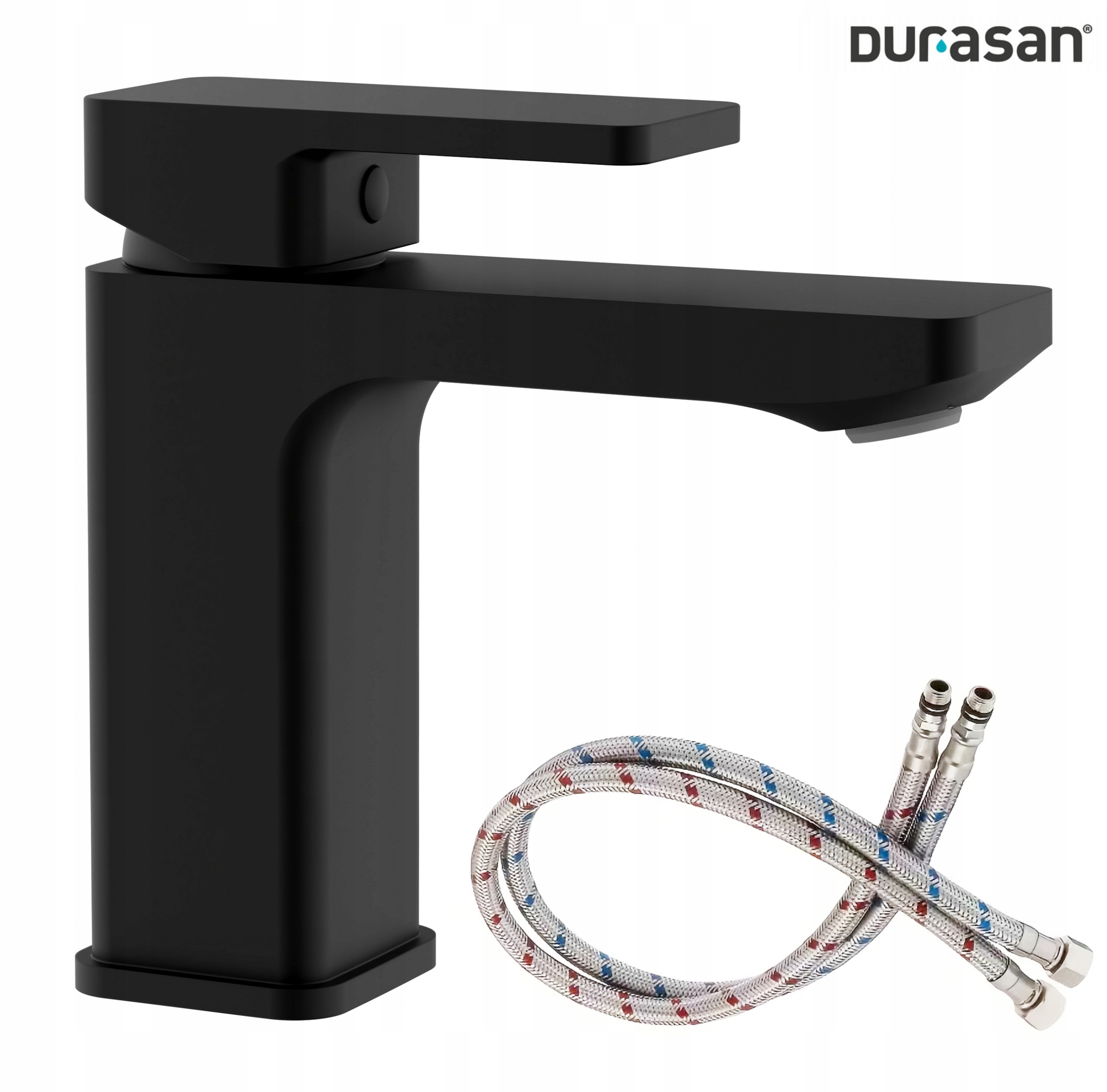 Bateria umywalkowa łazienkowa do umywalki Durasan Montana Wężyki Czarna