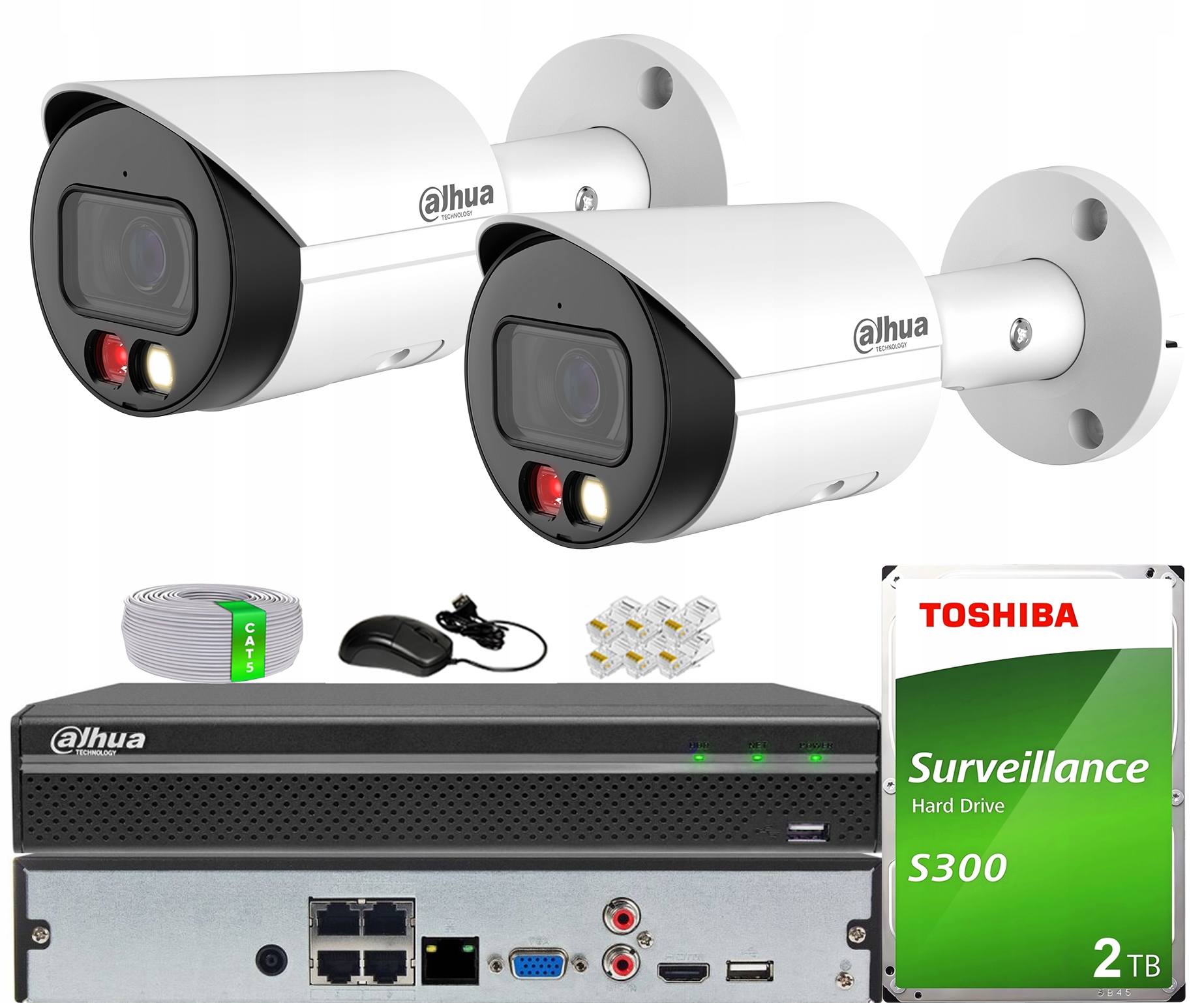 Sada pro monitorování PoE 2 kamery WizSense IPC-HFW2549S-S-IL-0280B Dahua