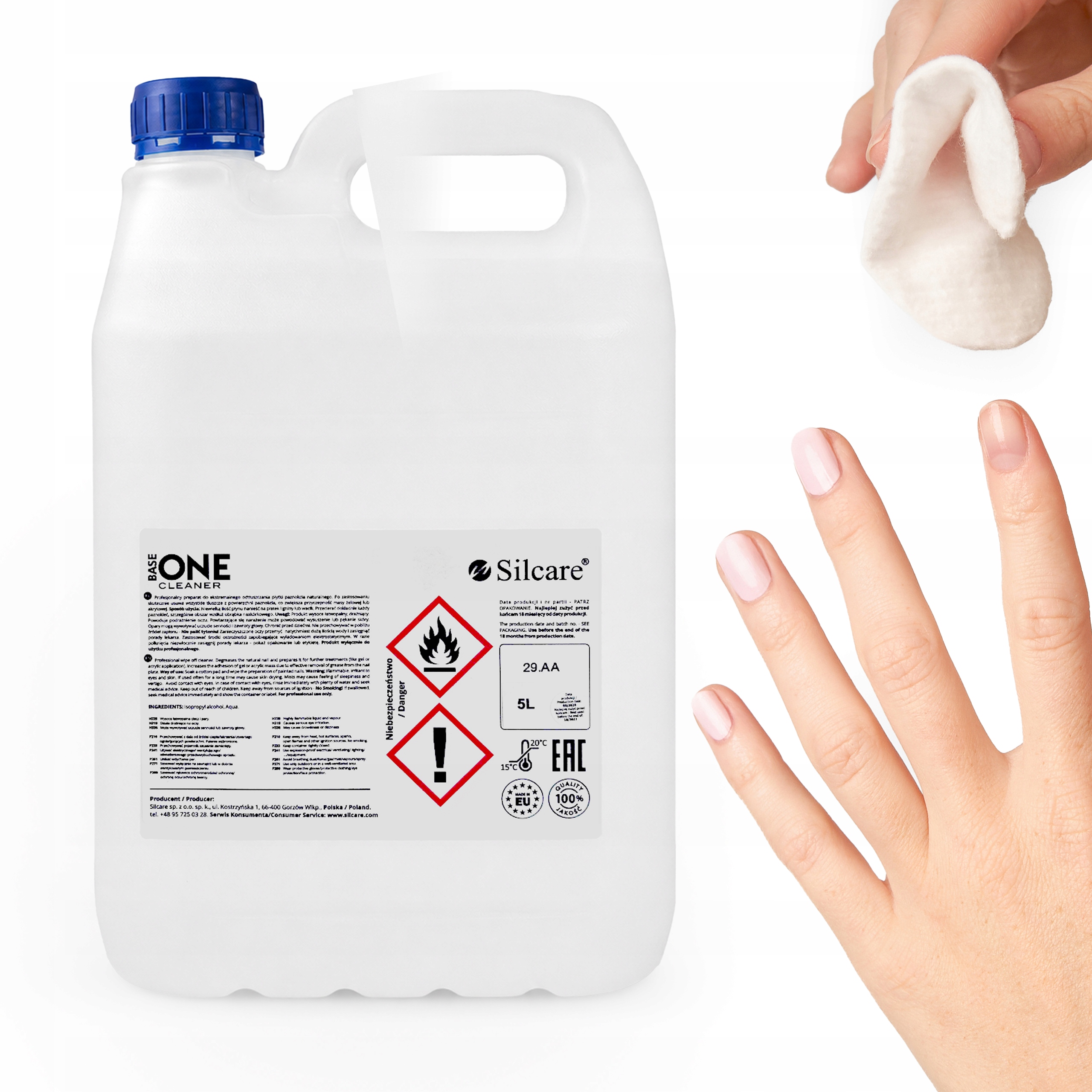 BaseONE Cleaner Odtłuszczacz Kosmetyczny Do Paznokci