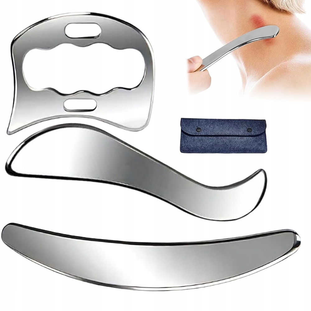 Destička Gua Sha Gua Sha Masážní Přístroj Na Obličej Nerezová Ocel Na Obličej