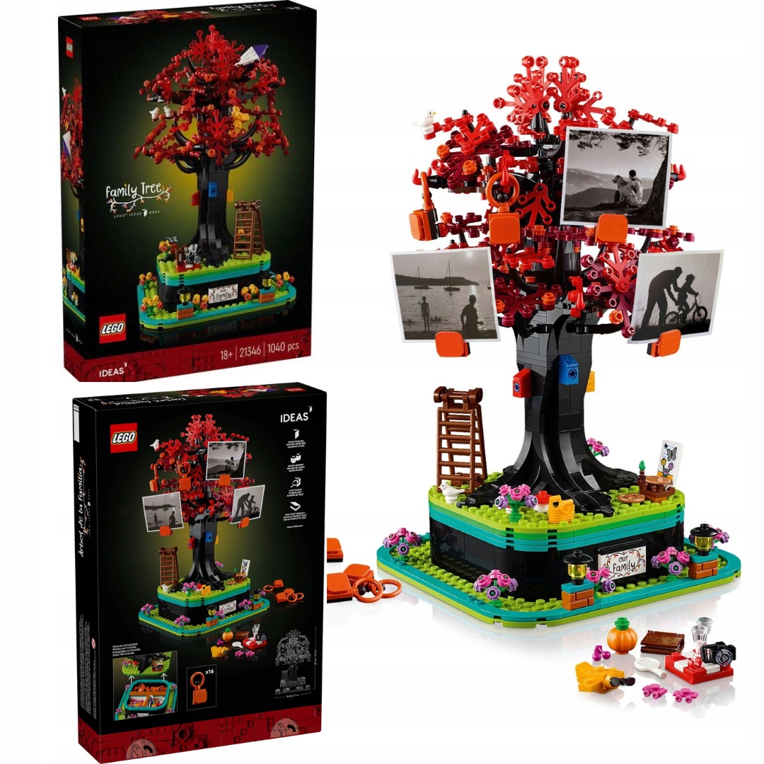 Lego Ideas 21346 Rodinný strom Velký set 1040 ks Ozdoba Přívěsky