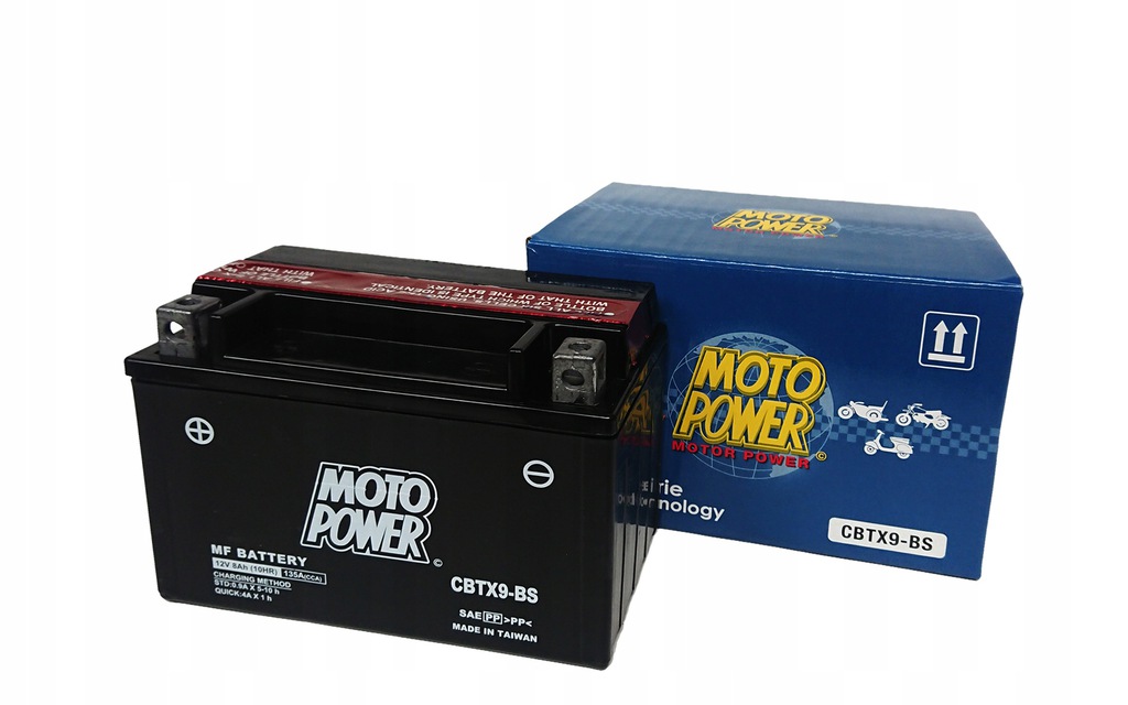 

Akumulator Agm Moto Power CBTX9-BS 12V 7.5Ah 100A