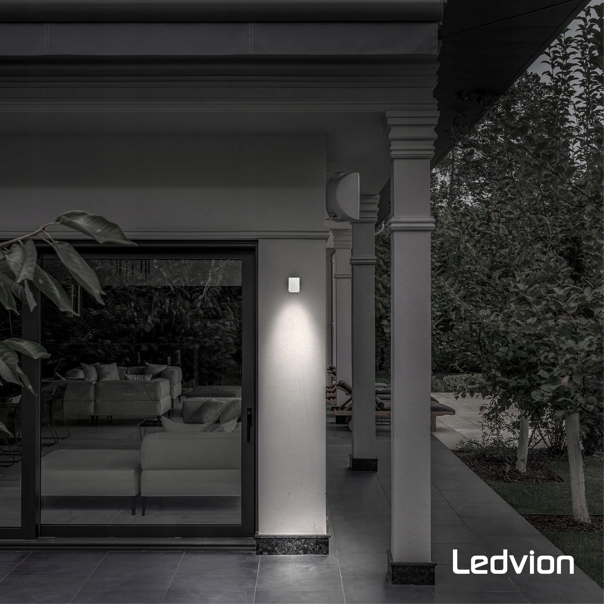 LEDVION Hydra Lampa Ścienna Zewnętrzna LED Biała GU10 IP54 — miniatura 9