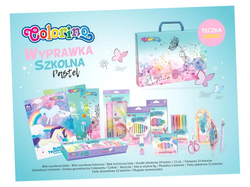 WYPRAWKA SZKOLNA COLORINO KIDS PASTEL