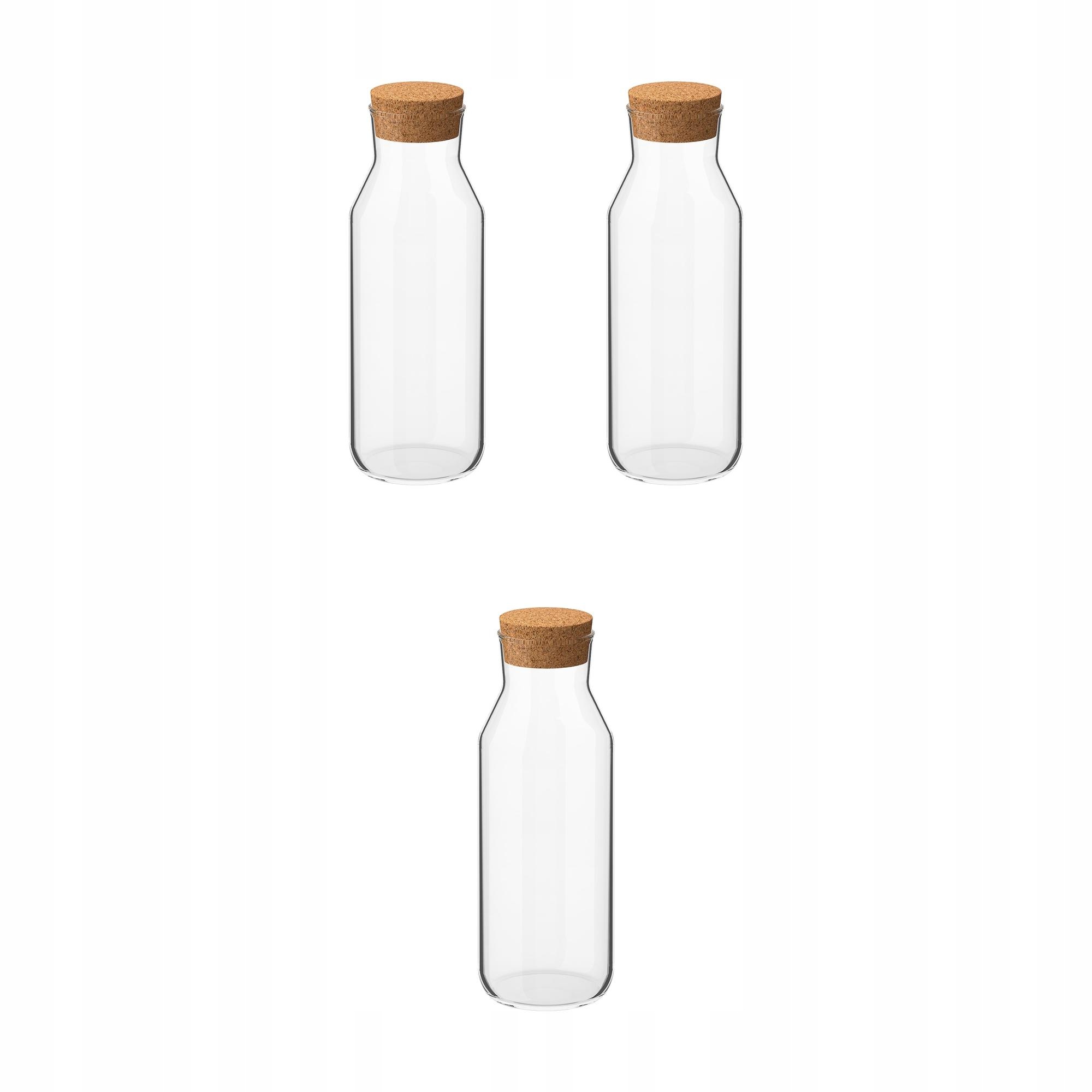 3 ks Skleněná karafa 0.5 l se zátkou Ikea 365+