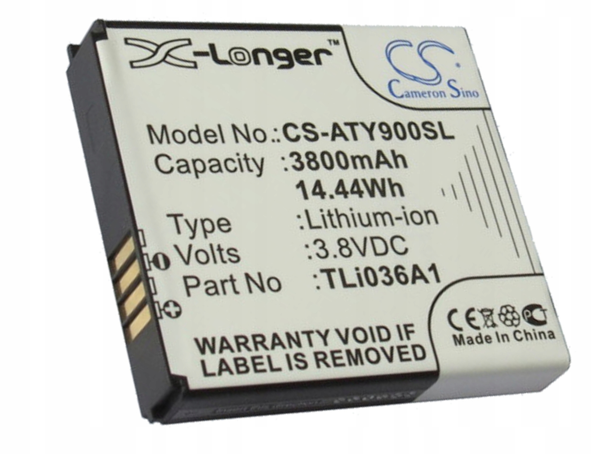 Baterie Akumulátor CS-ATY900SL pro Alcatel Tli036A1 One Touch Link 4G+ Lte