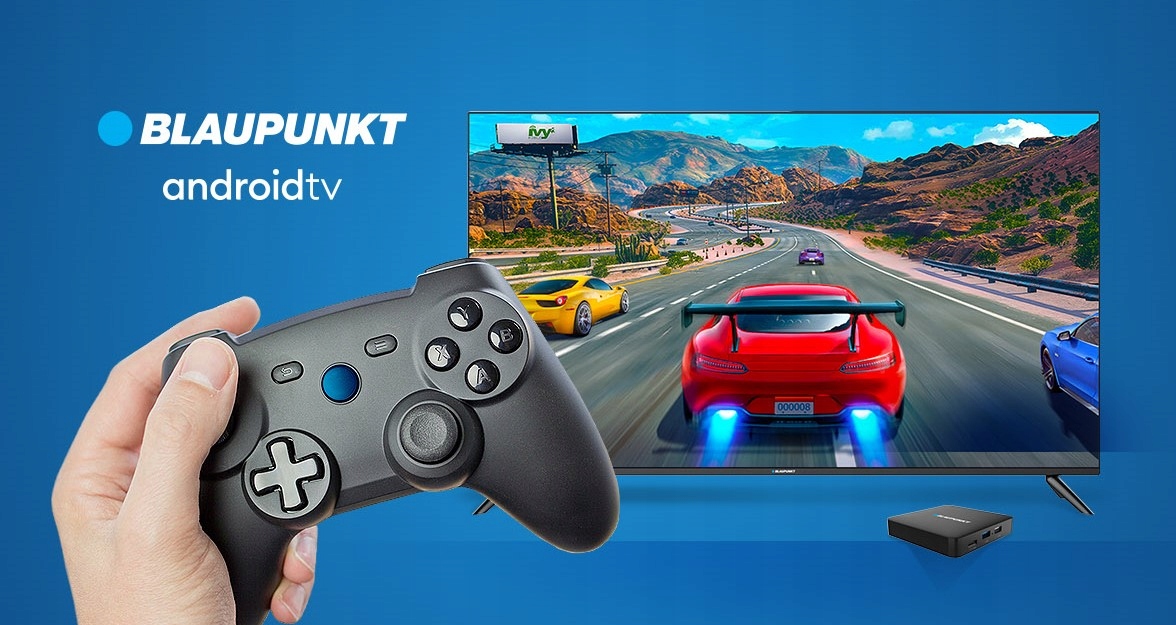 BLAUPUNKT ANDROID TV SMART BOX ODTWARZACZ MULTIMEDIALNY 4K WIFI USB HDMI Pojemność dysku 8 GB