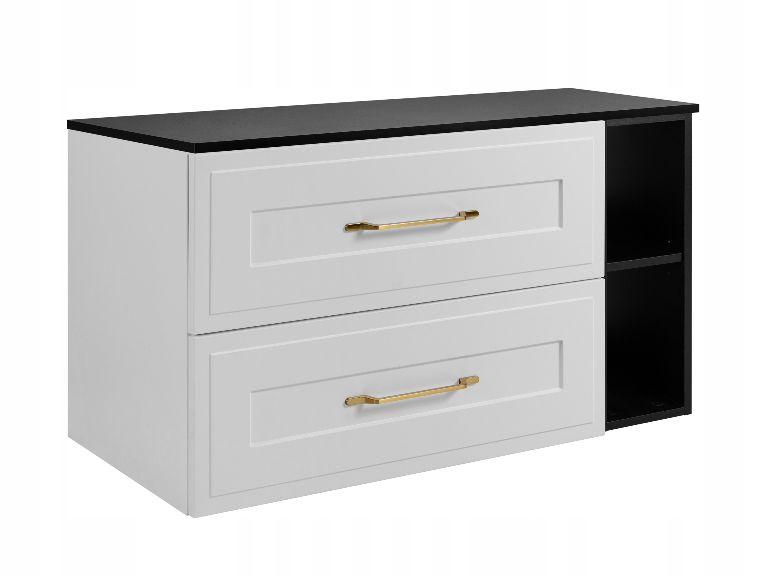 Koupelnová skříňka pod umyvadlo Závěsná bílá 80 Regál Rámeček přední strana Mdf Blat