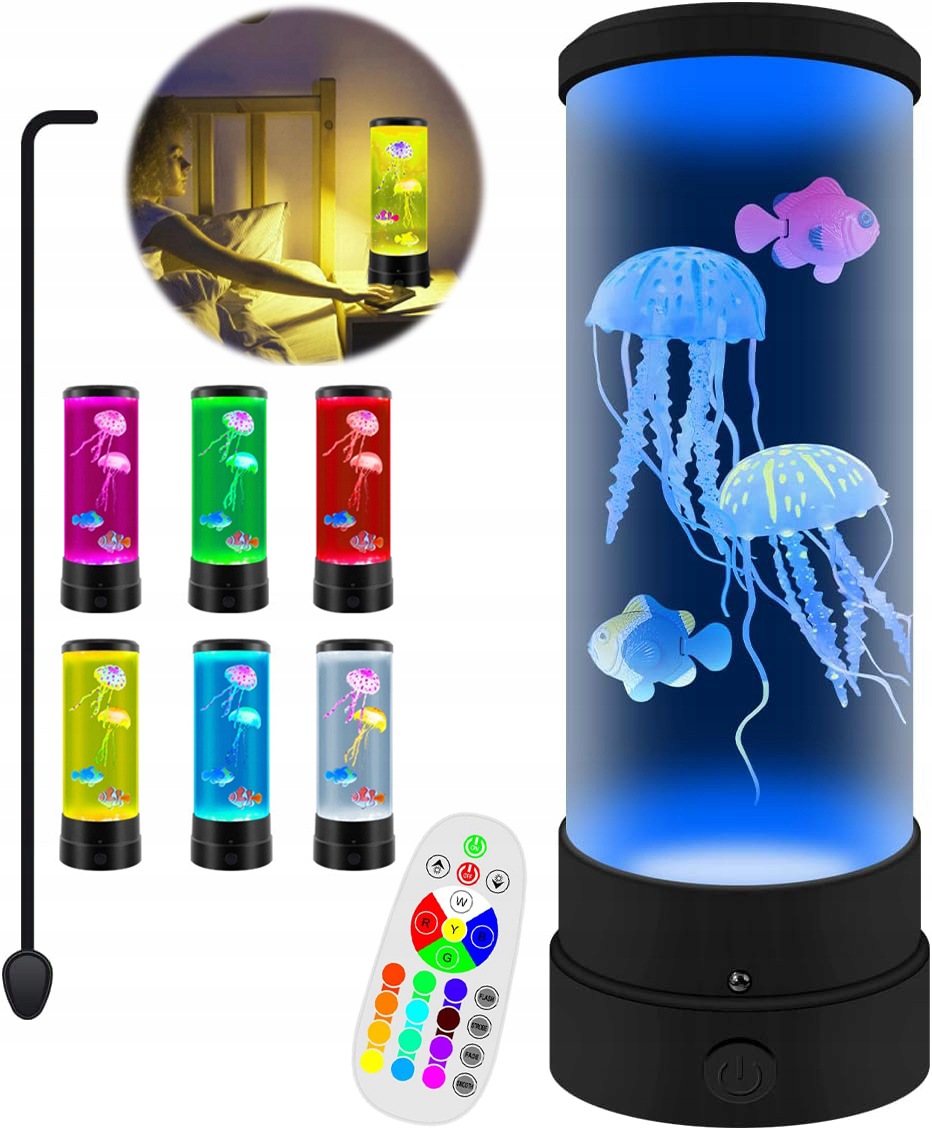 Lampička S Medúzami Noční Lampa Lampa Akvárium Medúzy Dárek Pro Dítě