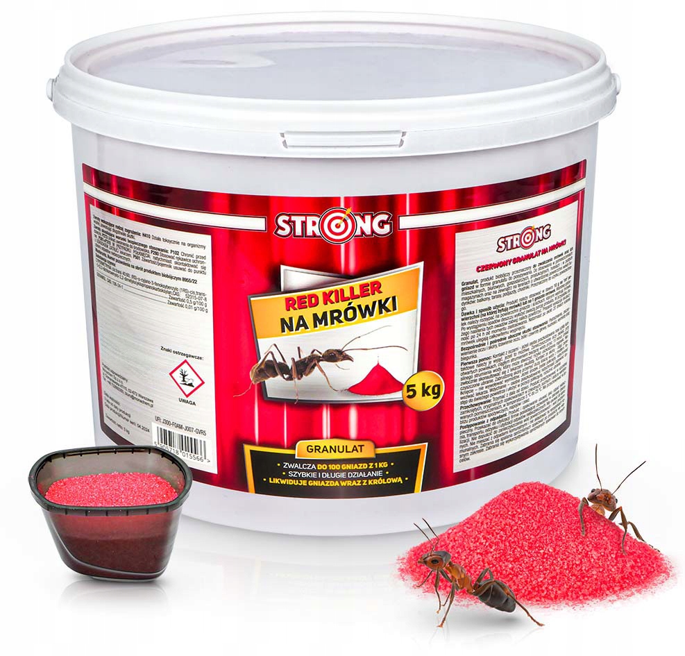 Proszek Na Mrówki 5 Kg Środek W Granulacie Do Ogrodu Red Killer Strong