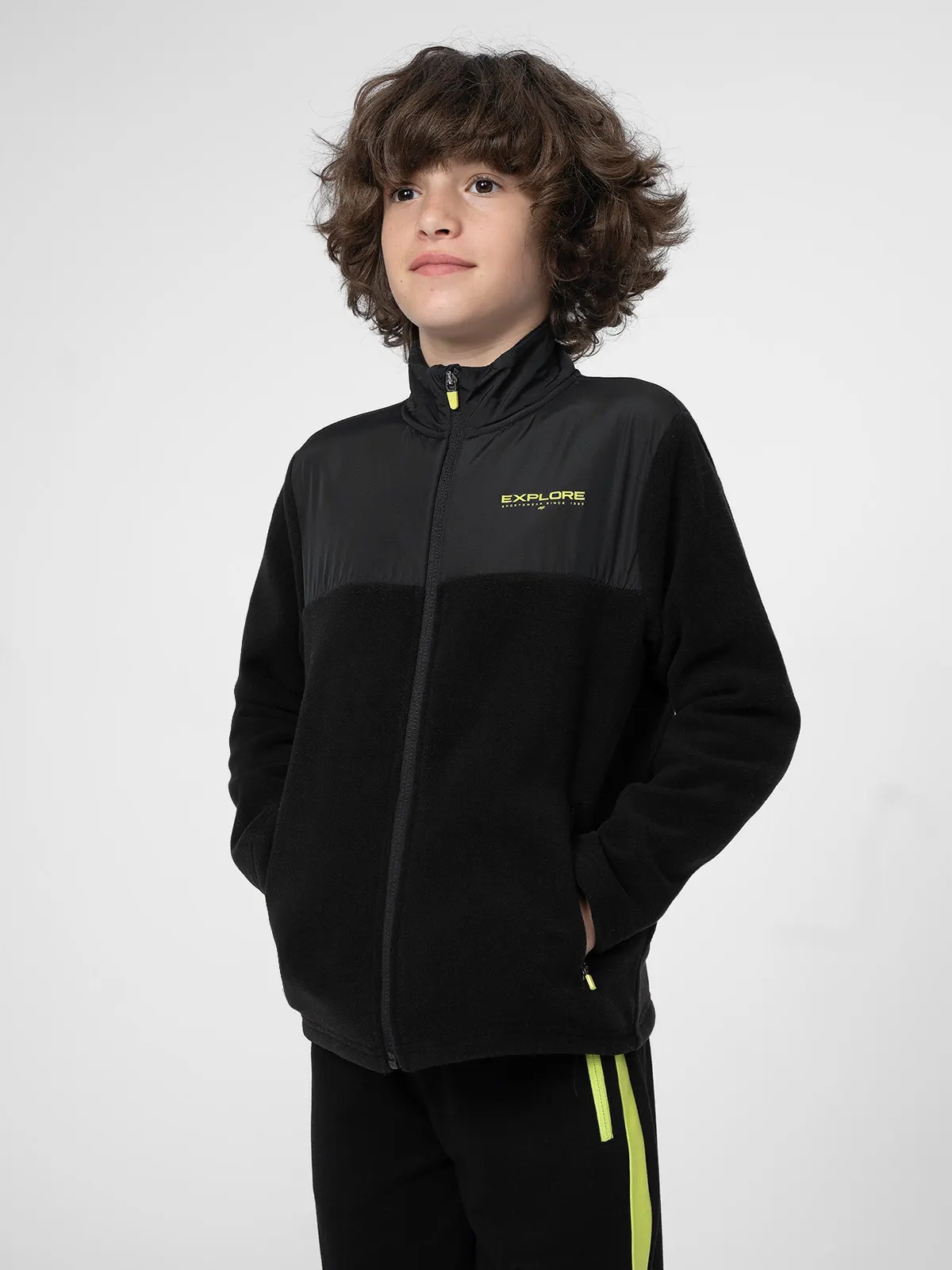 BLUZA POLAROWA CHŁOPIĘCA 4F POLAR ROZPINANY CIEPŁY SS23M040 Rozmiar (new) 164 (159 - 164 cm)