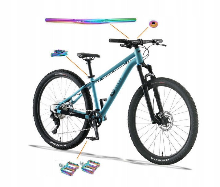 KUbikes 26 Mtb Disc turkusowy laser rainbow