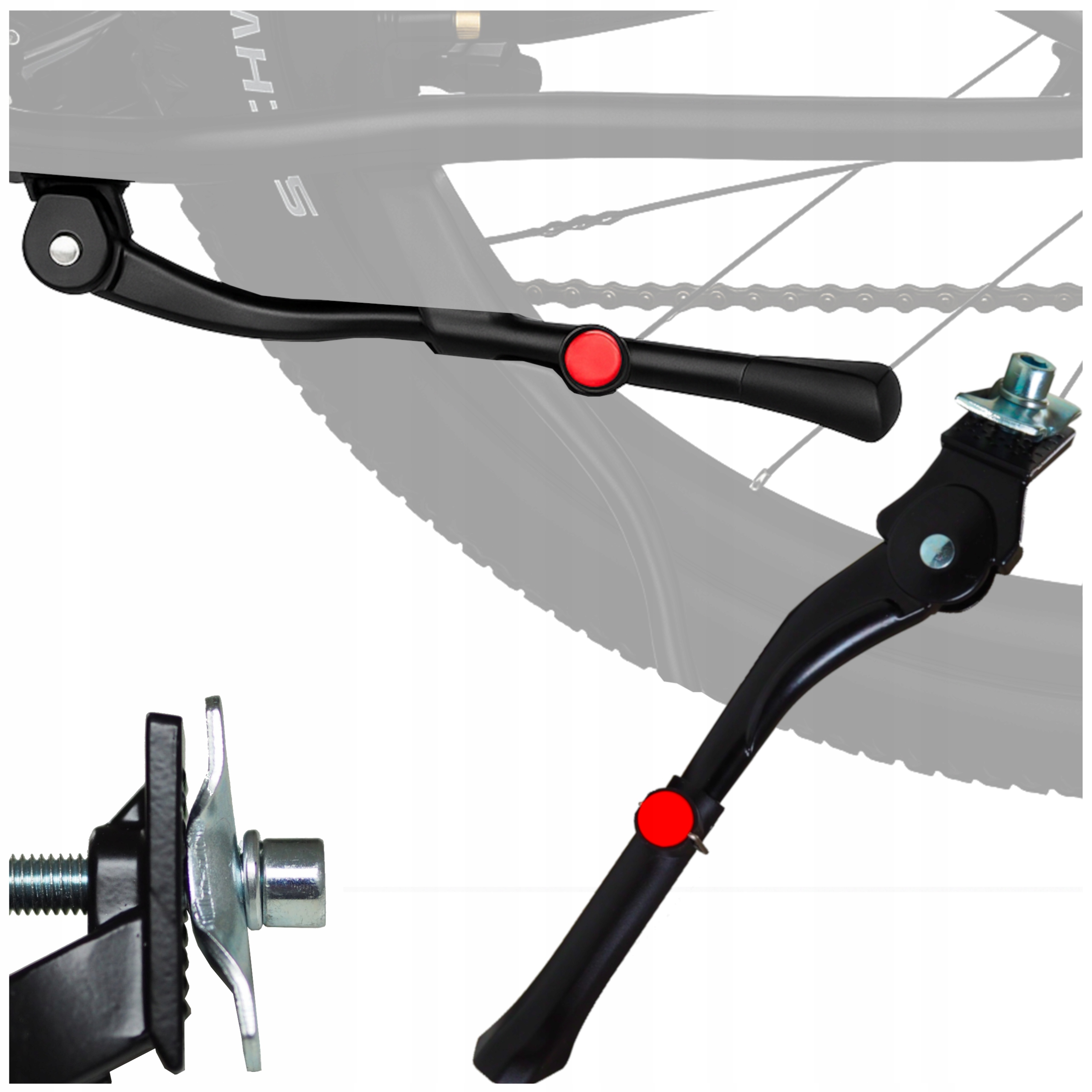 PODPÓRKA ROWEROWA STOPKA NÓŻKA CENTRALNA REGULOWANA VELOXO 24-28 CALI MOCNA