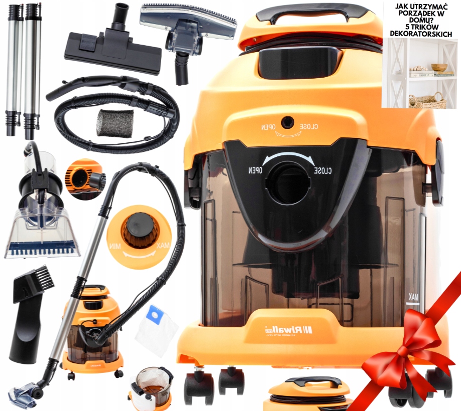 SUPER ODKURZACZ PIORĄCY 2000W MAX MOCY SSANIA RIWALL FUNKCJA PRANIA DYWANÓW Marka Riwall Pro