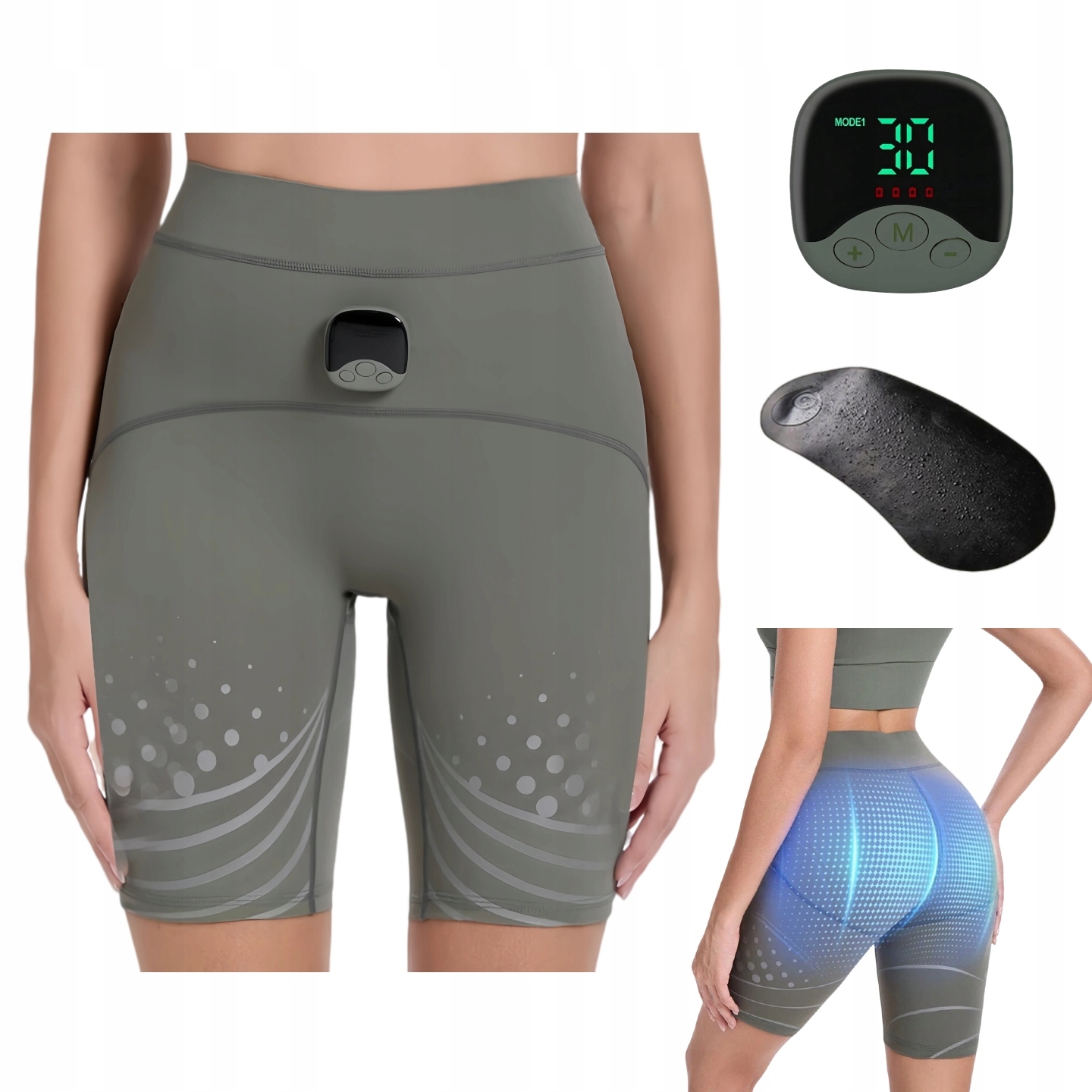 Legginsy Ems Elektrostymulator Pośladków Push Up Modelujące Trening Fitness