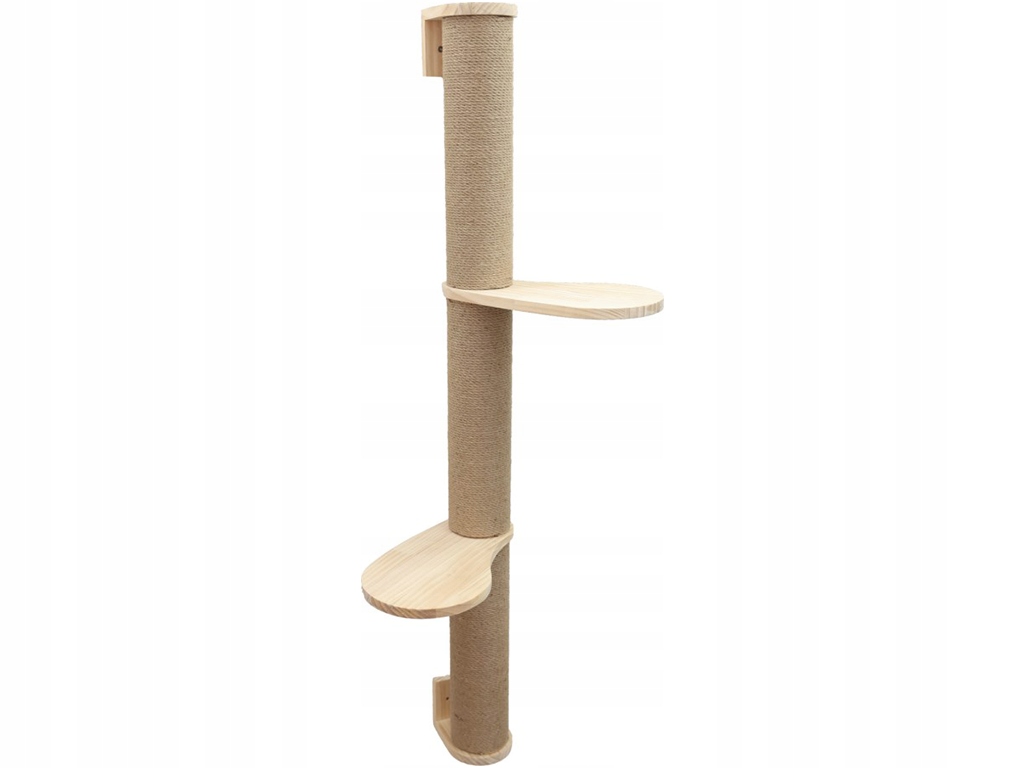 Levně Škrábadlo s dřevěnými odpočívadly pro kočky Kerbl 80918 TIMBER,délka 127 cm