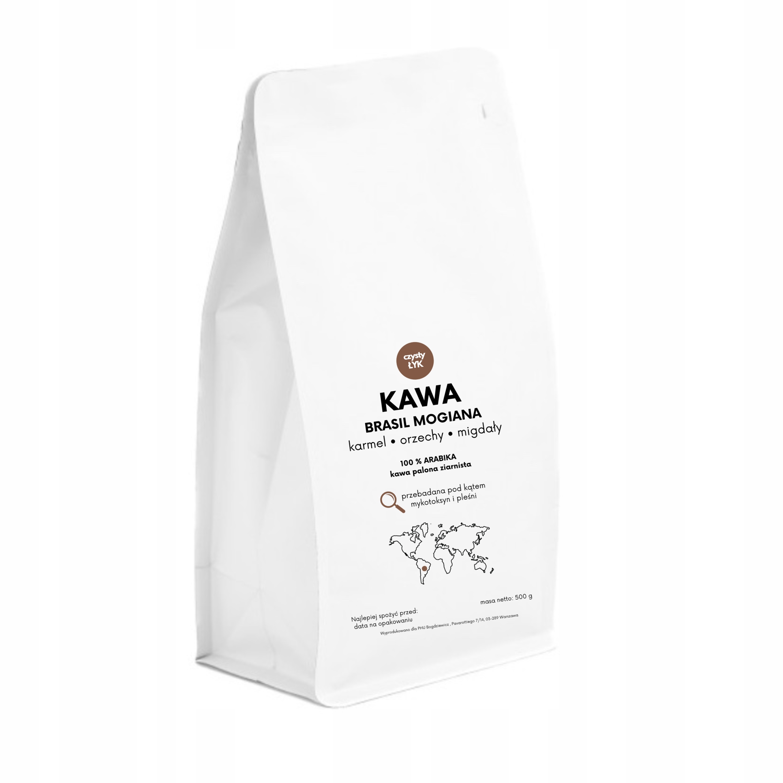 Kawa ziarnista 500g Brasil Mogiana Czysty Łyk – bez pleśni, delikatna