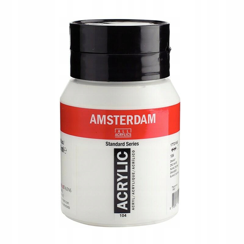 Barva akrylová Amsterdam 500 ml 104 Zinc white
