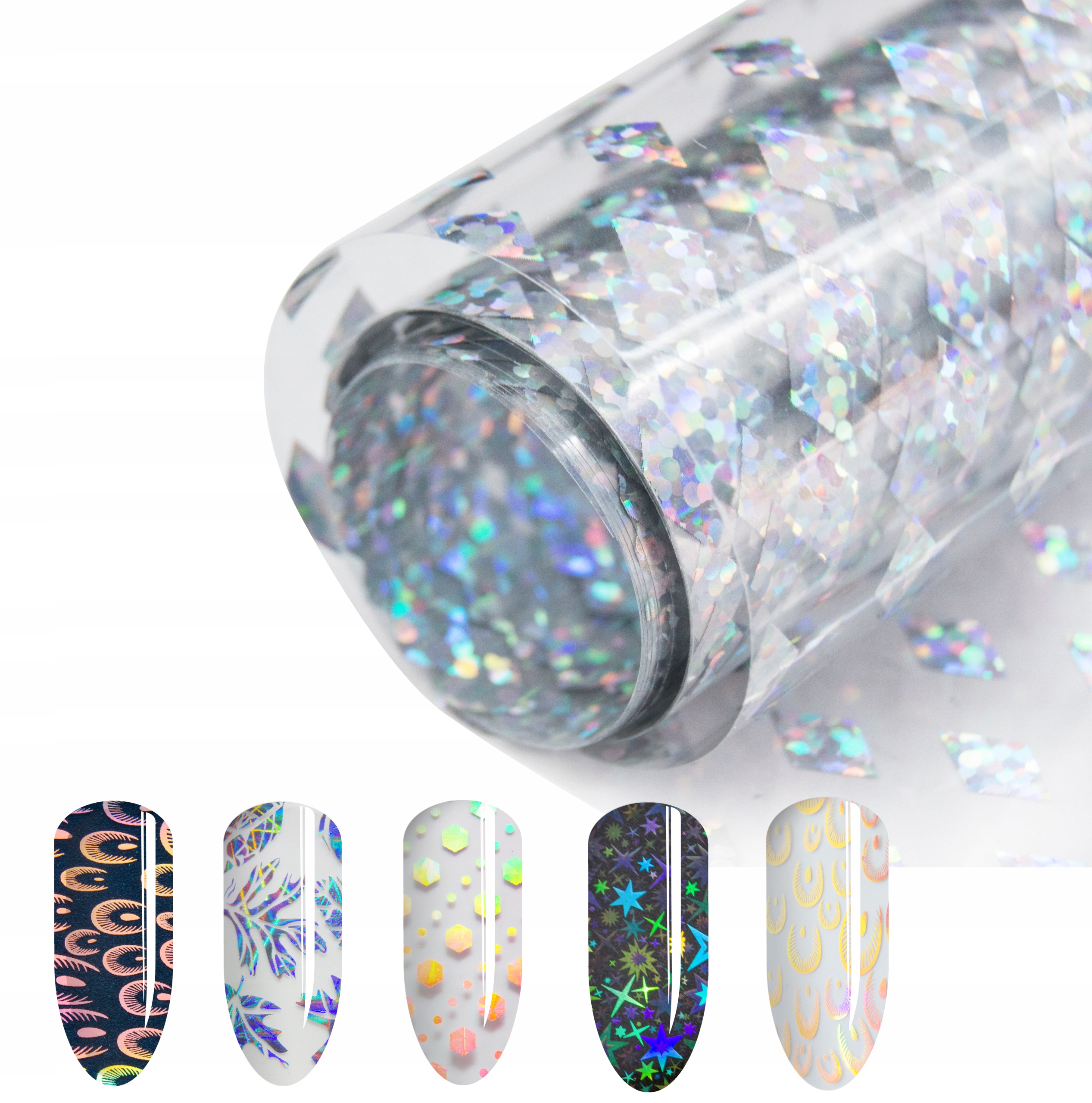 FOLIA TRANSFEROWA DO ZDOBIEŃ HOLO MARMUR 100CM MIX