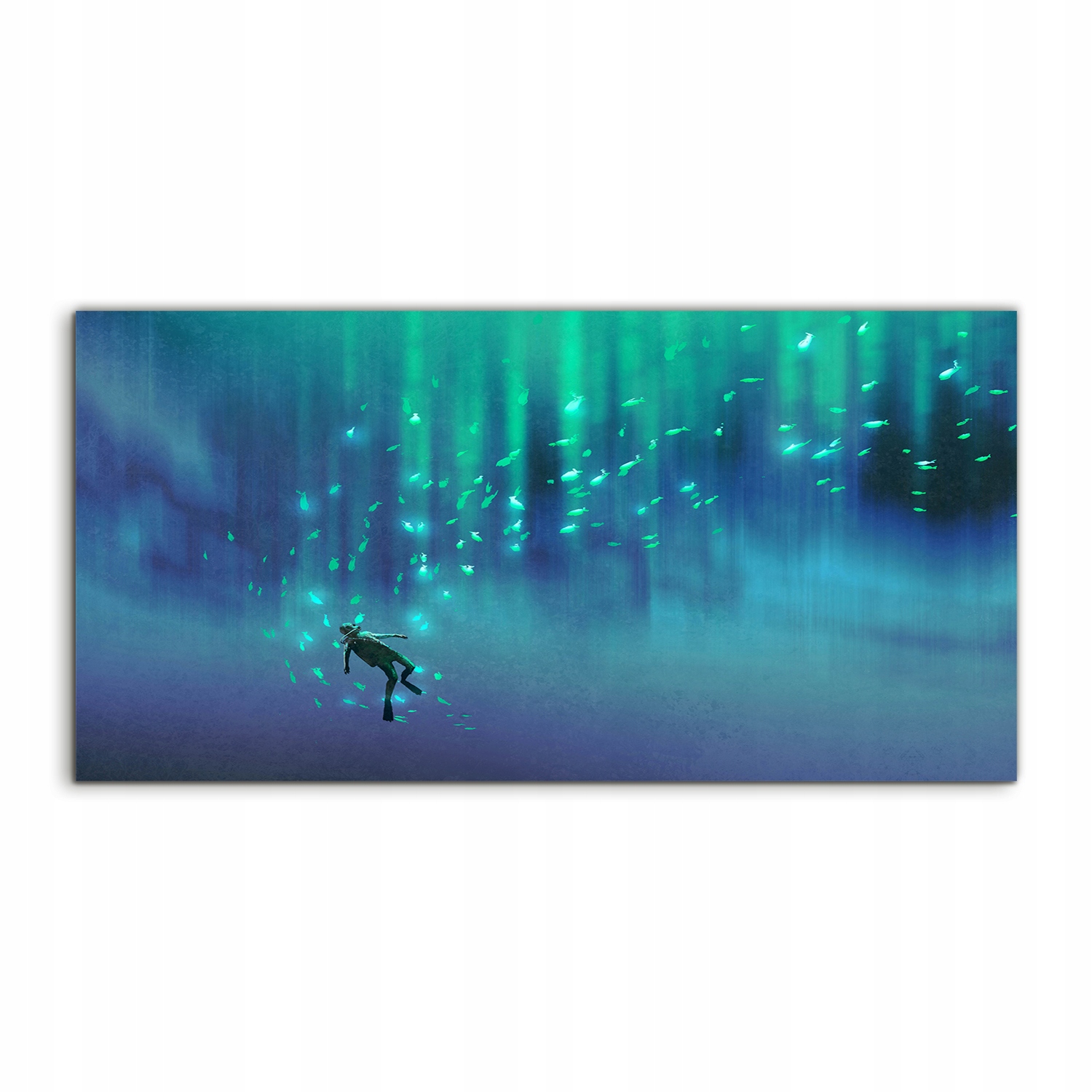 Akrylový fotoobraz 120x60 na stenu Potápač Ryby More