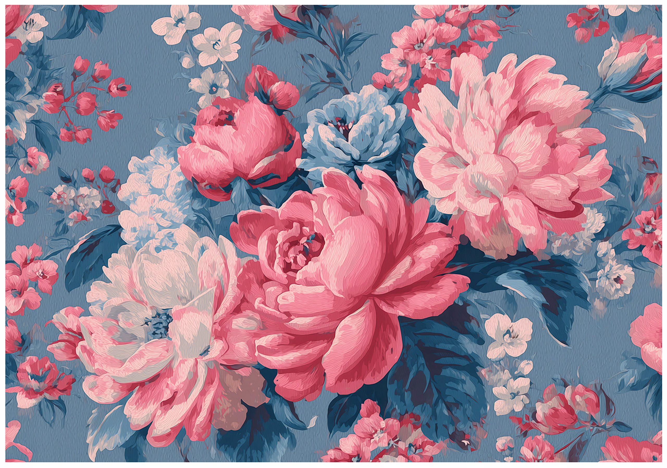 Fototapeta Kvety Abstrakcia Retro Ružová Modrá Príroda Pivonie 350x250