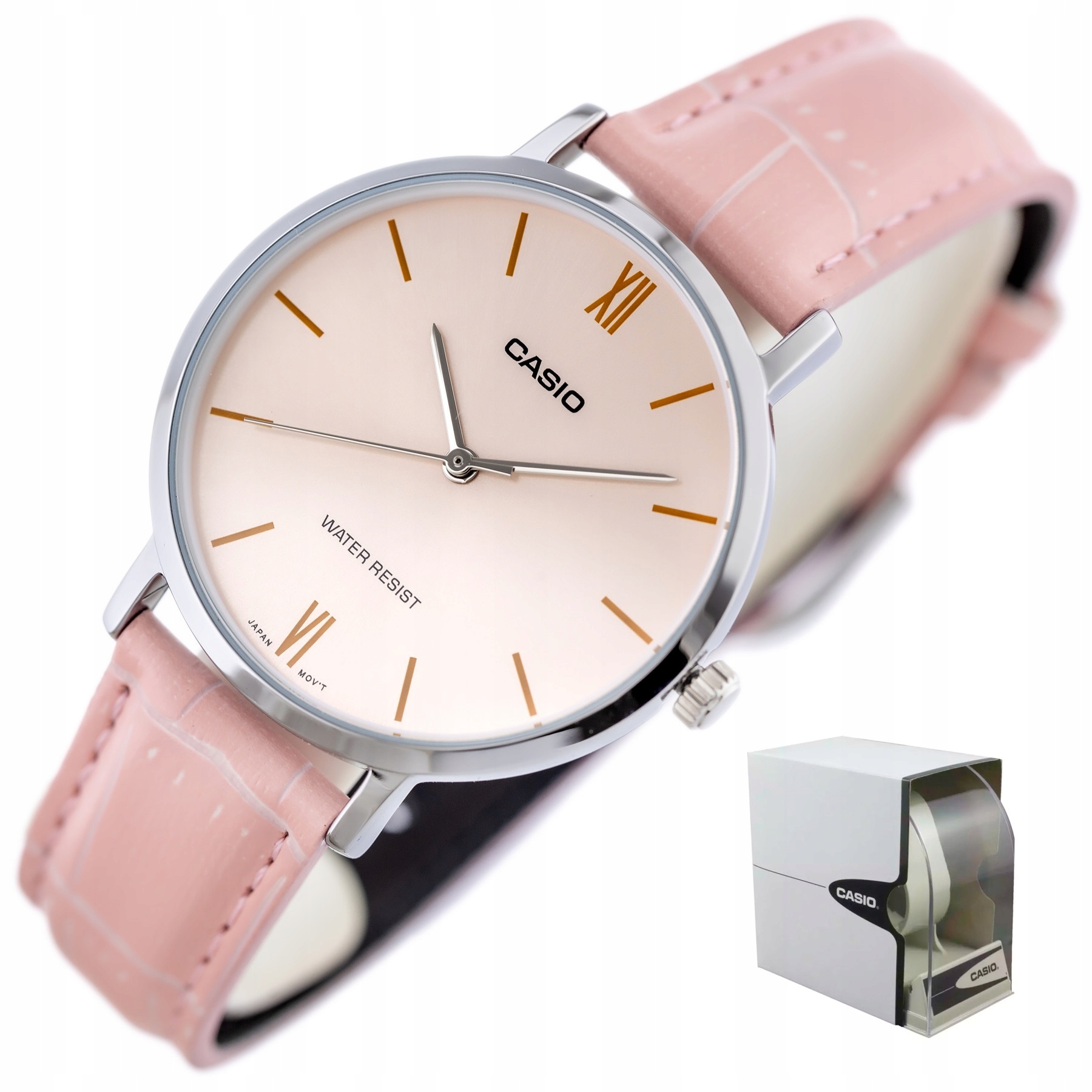 Dámské Hodinky Casio Livia Box Gravírování klasické na koženém řemínku