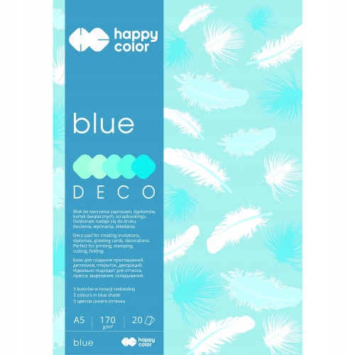 HAPPY COLOR Blok Deco Blue Dekoracyjny A4 170g