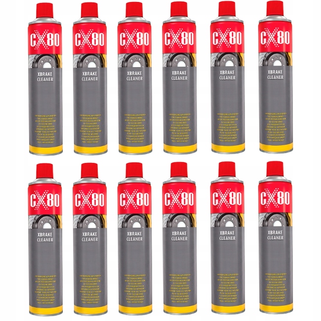 12x CX80 Zmywacz Xbrake Cleaner 600ml 48278